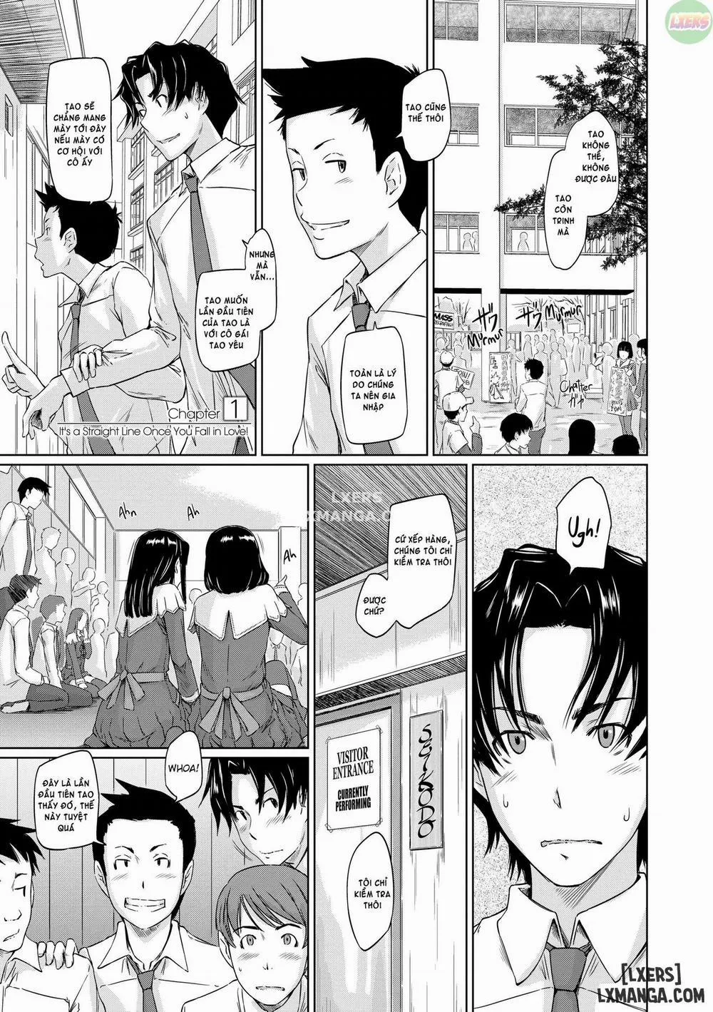 HentaiVN.net - Ảnh 7 - It's a Straight Line Once You Fall in Love - Chương 1
