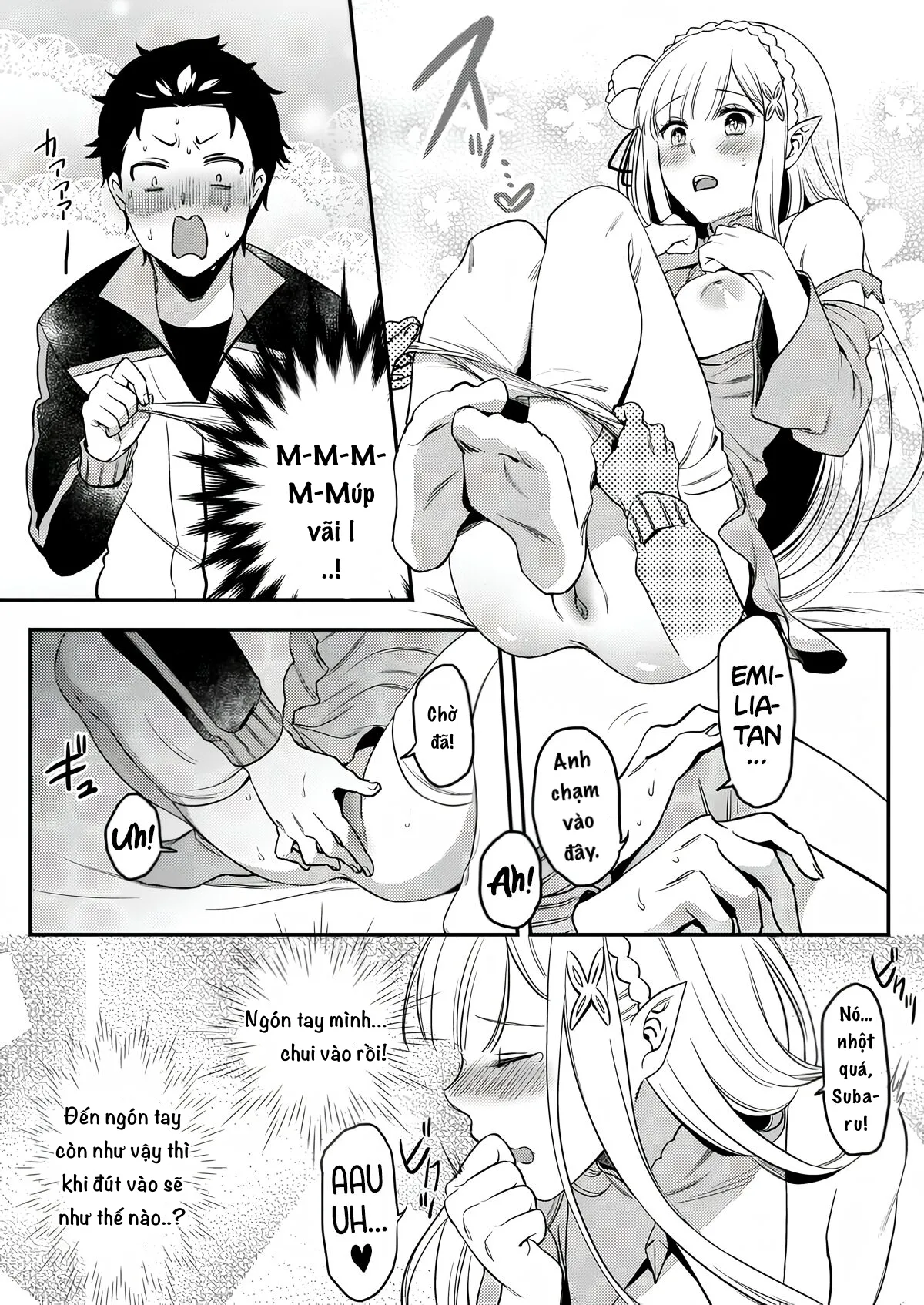 HentaiVN.net - Ảnh 12 - Emilia muốn biết cách tạo ra em bé - Oneshot