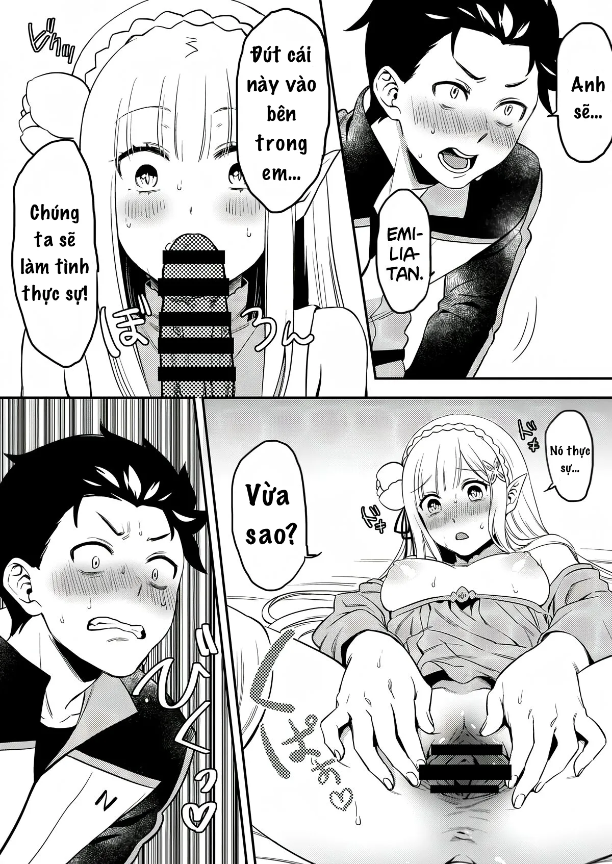 HentaiVN.net - Ảnh 14 - Emilia muốn biết cách tạo ra em bé - Oneshot