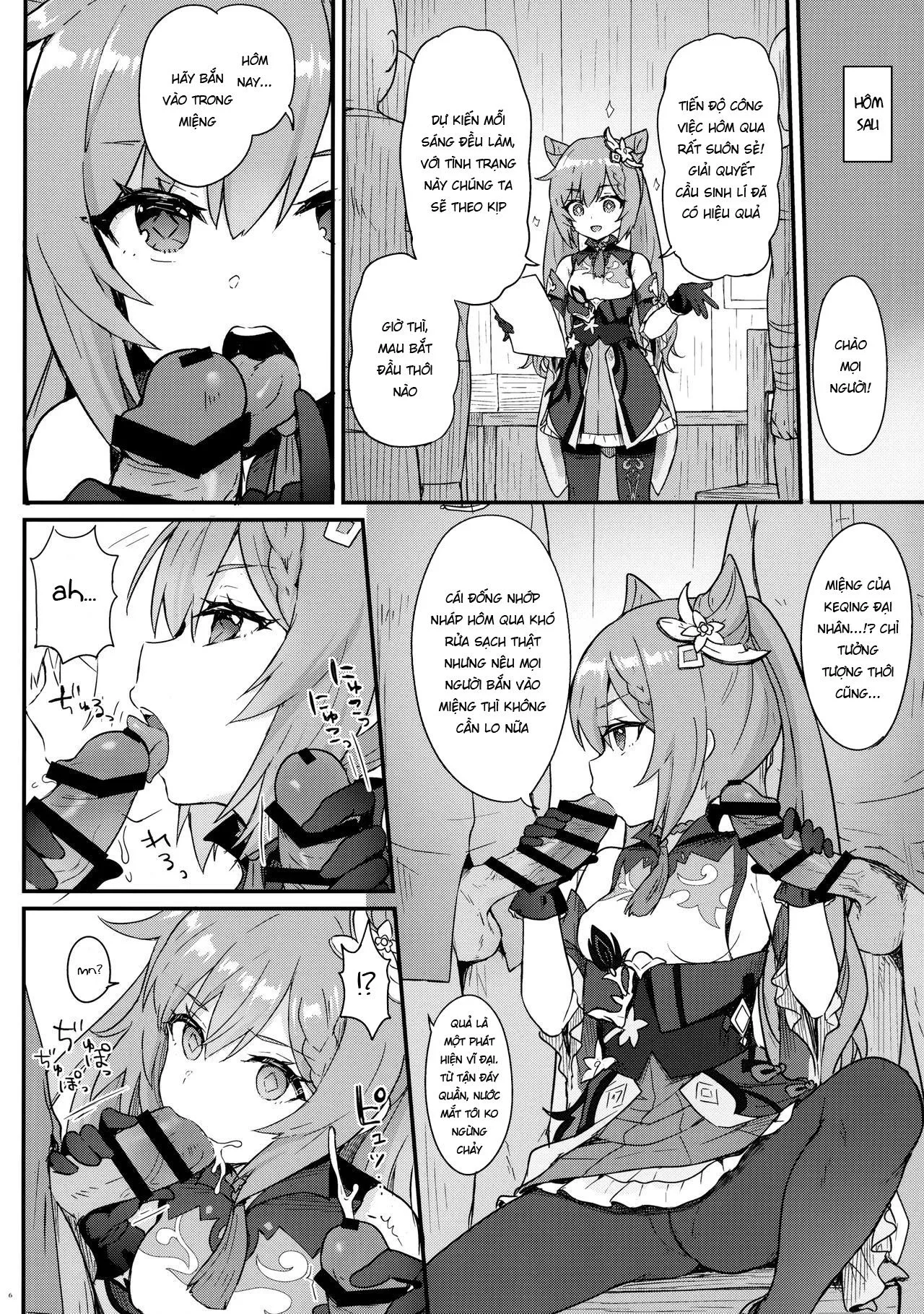 HentaiVN.net - Ảnh 7 - Keqing-chan Efficiently Works Her Subordinates [Keqing-chan ga Buka o Shigoki Makuru Hon] - Oneshot