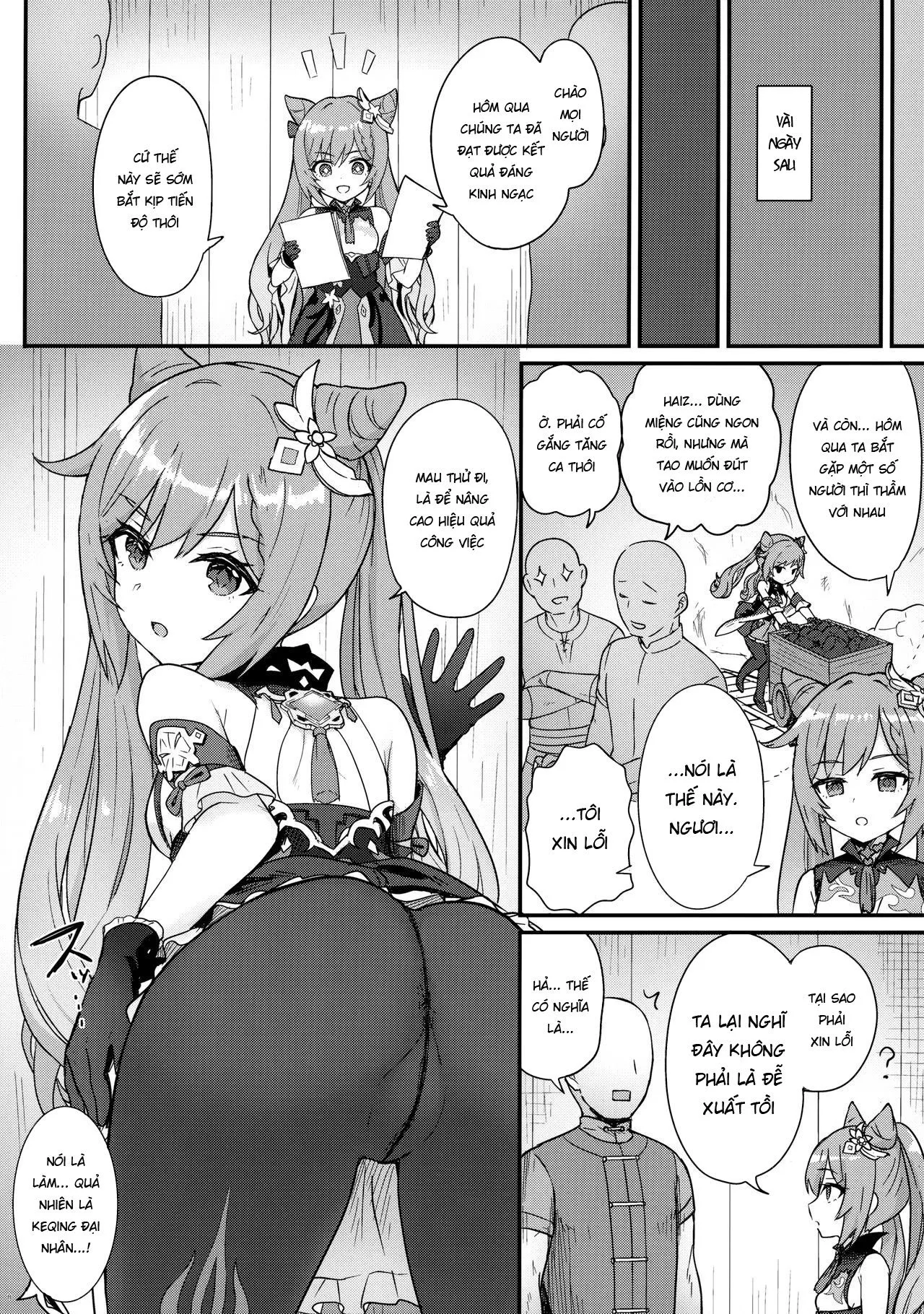 HentaiVN.net - Ảnh 9 - Keqing-chan Efficiently Works Her Subordinates [Keqing-chan ga Buka o Shigoki Makuru Hon] - Oneshot