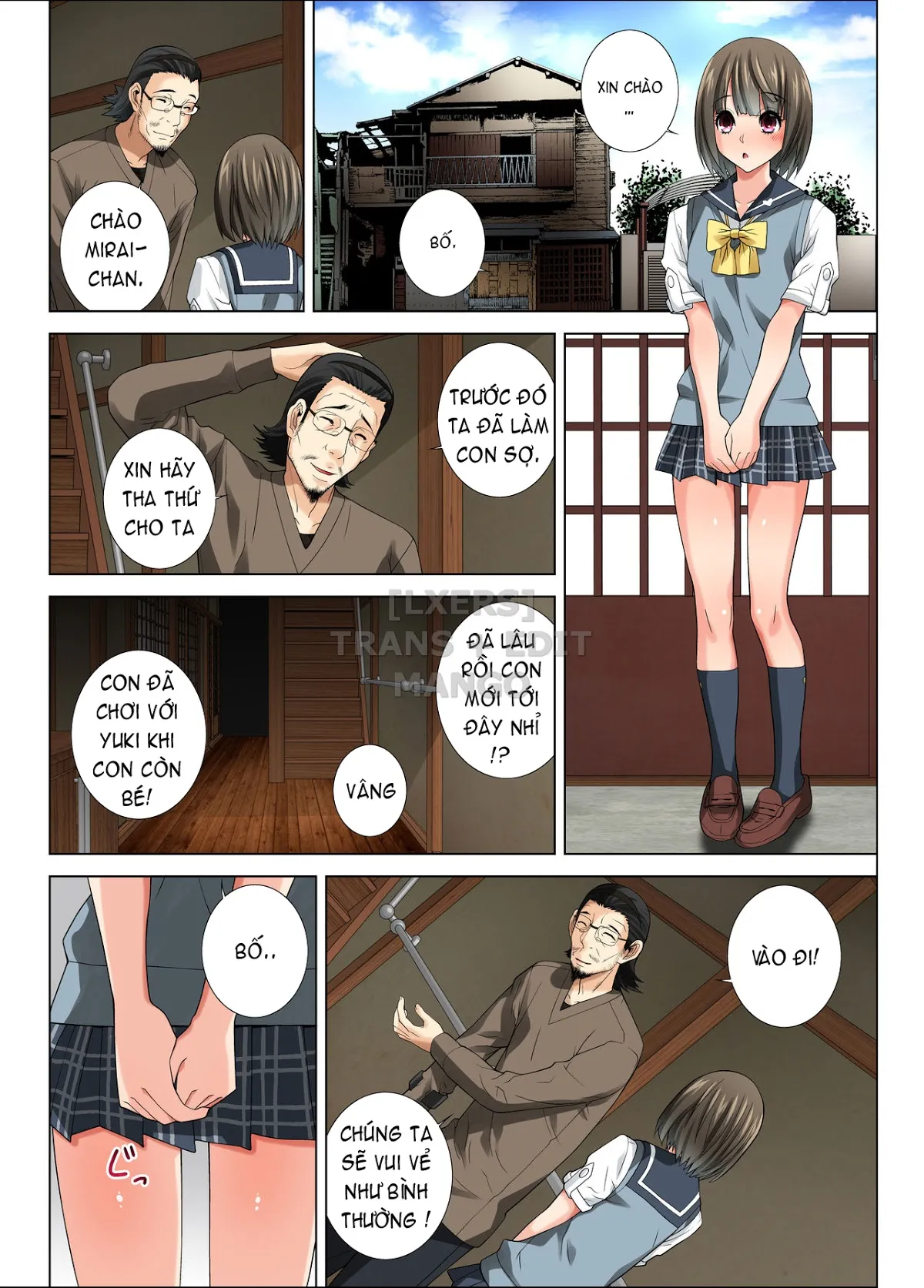 HentaiVN.net - Ảnh 18 - Matabiraki Haha Shimai Taisetsu a Osananajimi no Shimai wa Ore no Kuzu Oyaji ni Ana o Sasageru - Oneshot