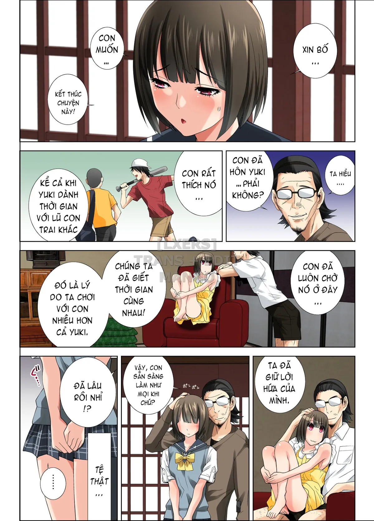 HentaiVN.net - Ảnh 19 - Matabiraki Haha Shimai Taisetsu a Osananajimi no Shimai wa Ore no Kuzu Oyaji ni Ana o Sasageru - Oneshot
