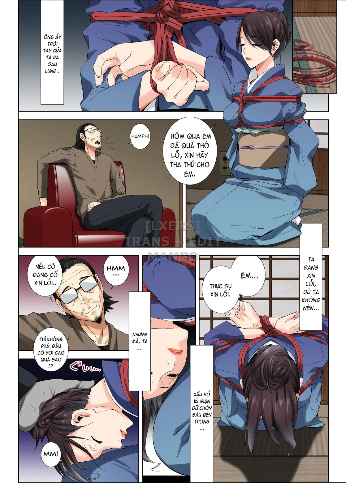 HentaiVN.net - Ảnh 35 - Matabiraki Haha Shimai Taisetsu a Osananajimi no Shimai wa Ore no Kuzu Oyaji ni Ana o Sasageru - Oneshot