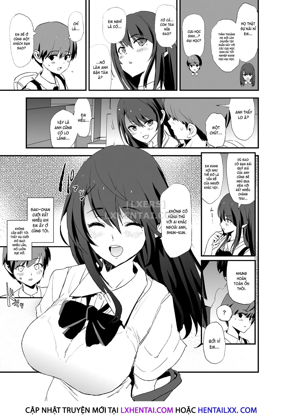 HentaiVN.net - Ảnh 10 - Cocksleeve Camp [Onaho Gasshuku] - Chap 1 - It Seems Your Girlfriend Is Going To The Cock Sleeve Camp