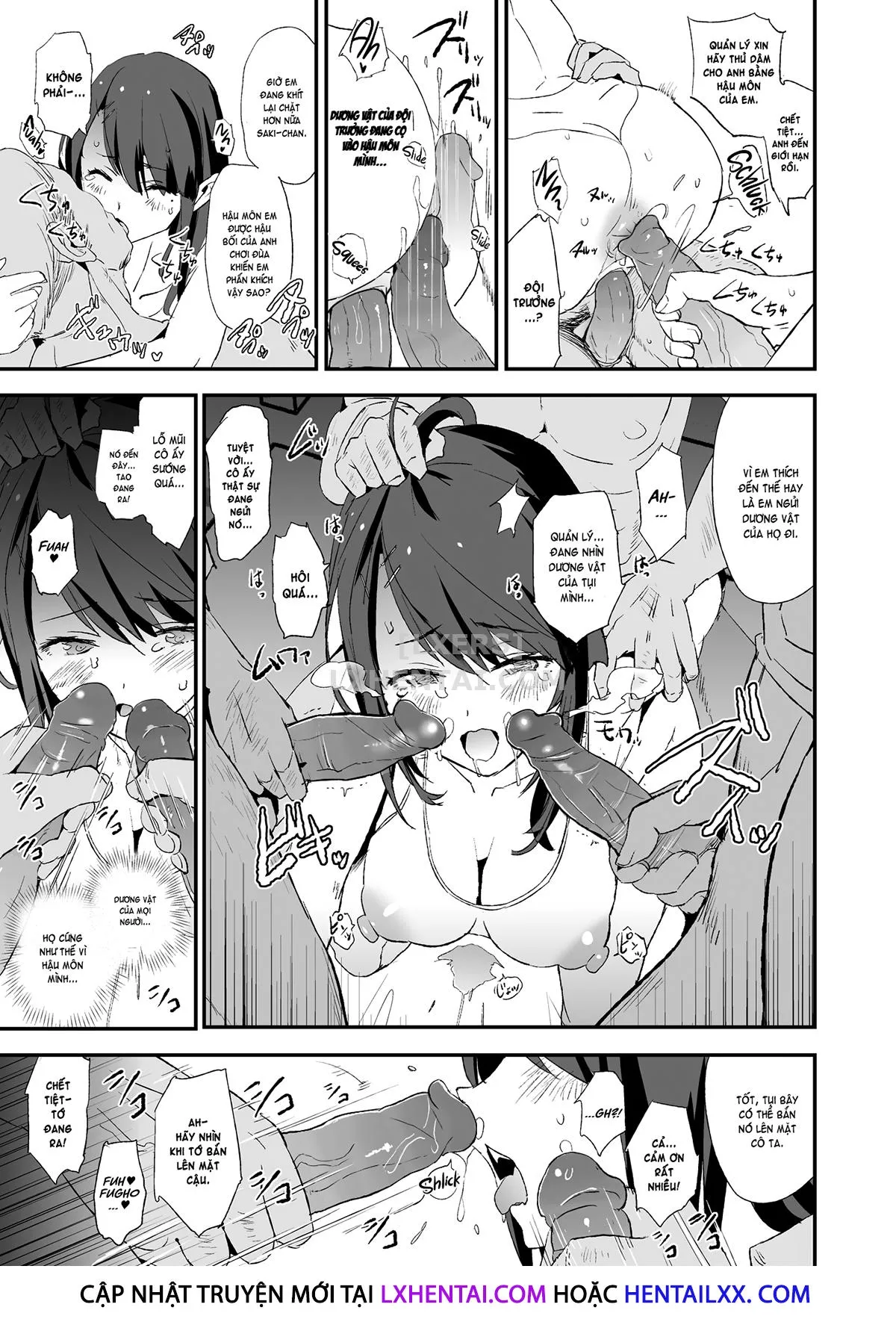 HentaiVN.net - Ảnh 24 - Cocksleeve Camp [Onaho Gasshuku] - Chap 1 - It Seems Your Girlfriend Is Going To The Cock Sleeve Camp