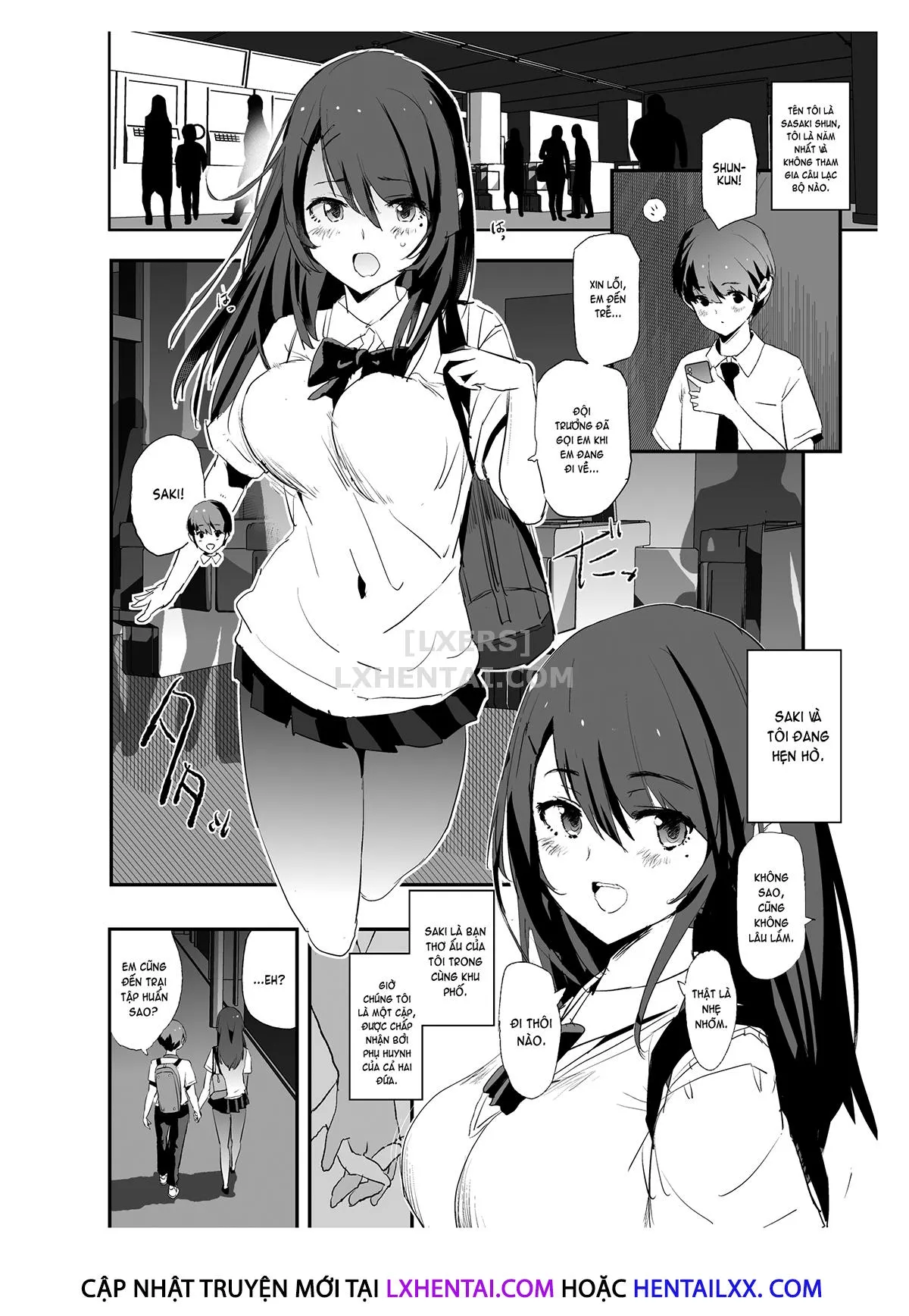 HentaiVN.net - Ảnh 9 - Cocksleeve Camp [Onaho Gasshuku] - Chap 1 - It Seems Your Girlfriend Is Going To The Cock Sleeve Camp