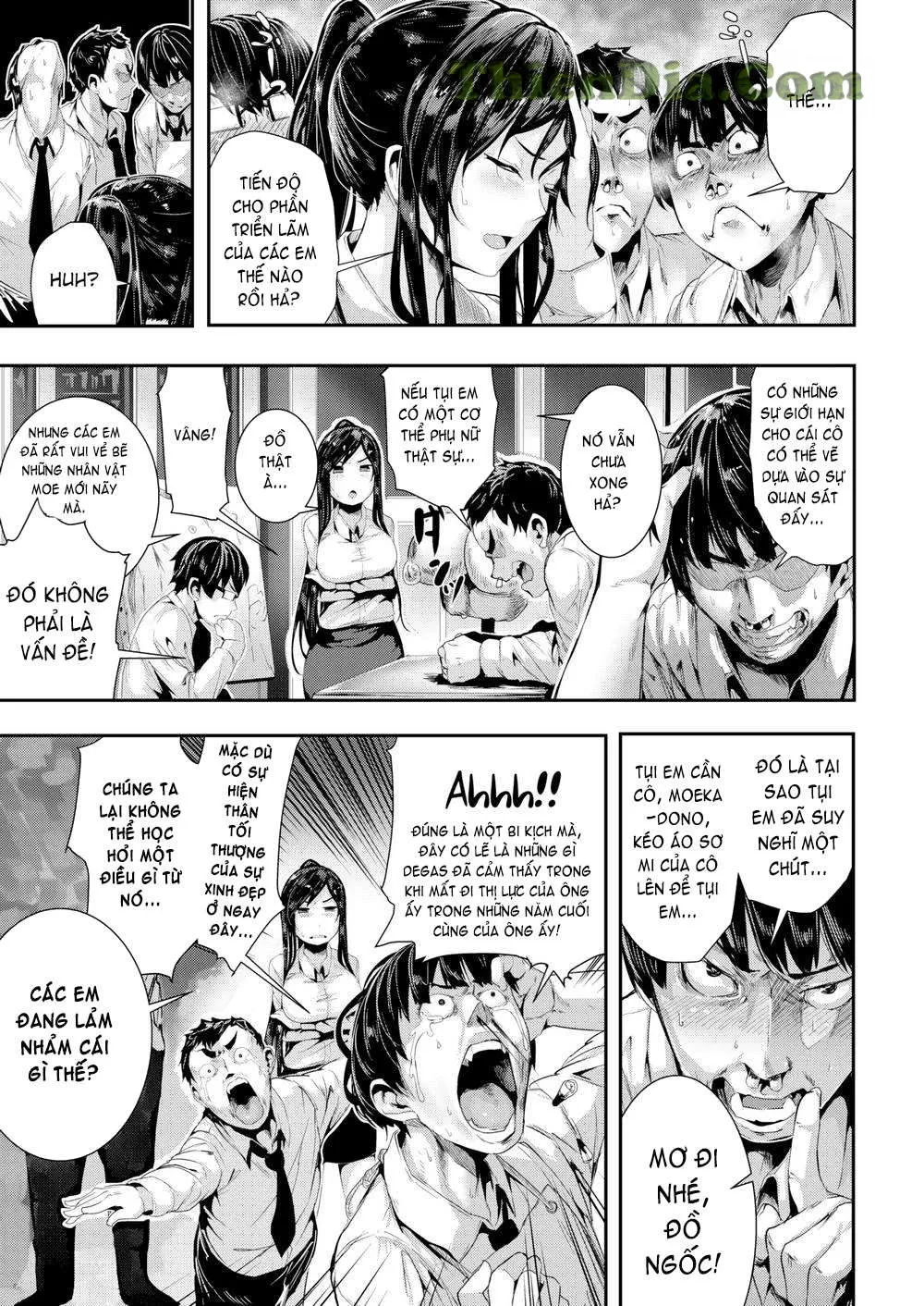 HentaiVN.net - Ảnh 3 - Wild at School [Defrightful School Mystery; Married Woman Midnight; Village of Eight Hakama; The Da Weenci Code; Chick Wrecked; Stone-Faced Detective All-Knight Scoop; Wack Job Valentine; Wack Job Sudden Death; Star Sex; Interviews And Entrance Exams] - Chap 4 - The Da Weenci Code