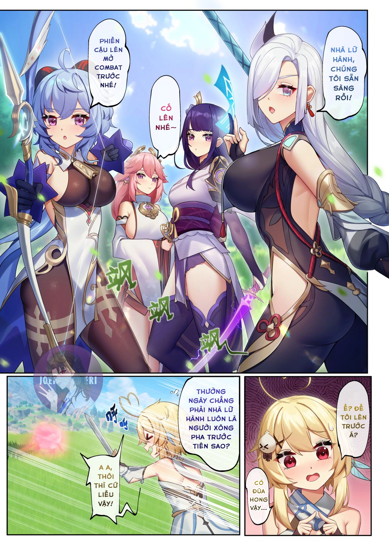 HentaiVN.net - Ảnh 7 - Teyvat ni Teni Shitara, Chimyaku Ijou de Minna Les ni Nacchatta - Oneshot