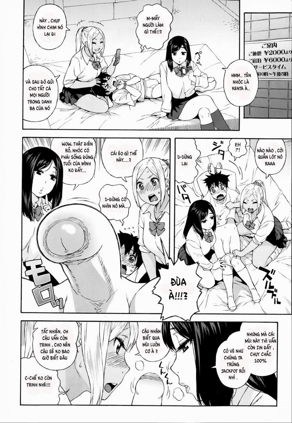 HentaiVN.net - Ảnh 4 - Mấy Chị, Đừng Làm Em Sợ!!! [School girls don't scare me!; JK Nanka Kowakunai!] - Oneshot