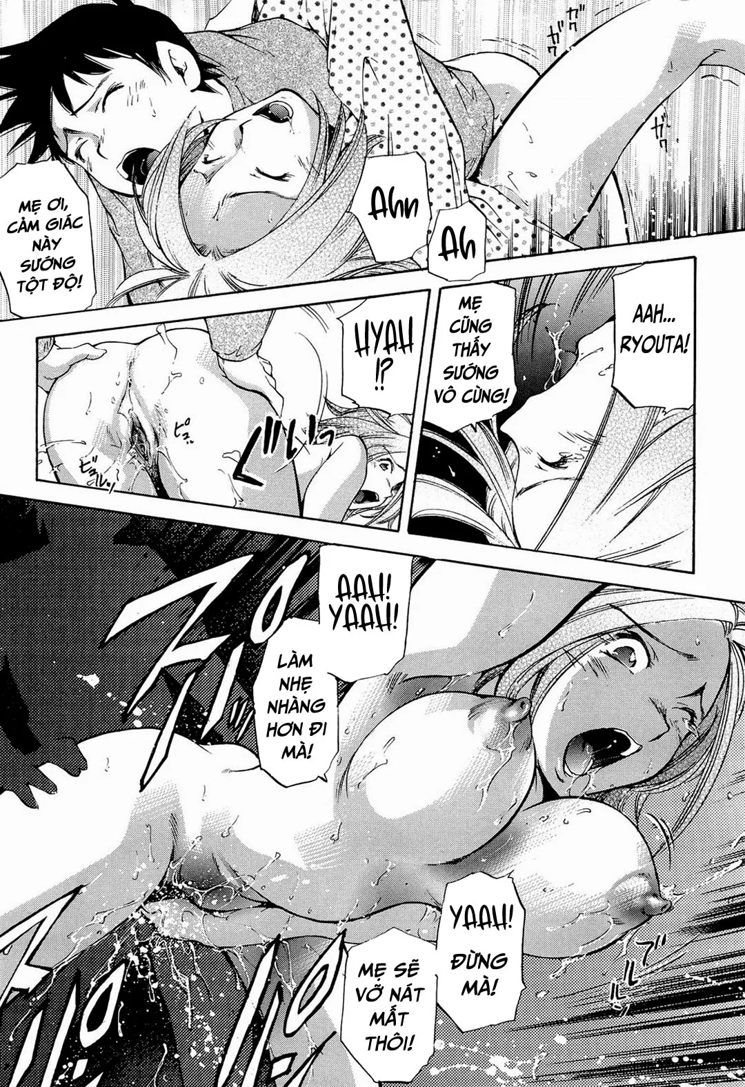 HentaiVN.net - Ảnh 15 - Khát khao mẹ và con trai [Yokujou Boshi; Desire Mother and Child] - Chap 6 - Vị khách trong đêm