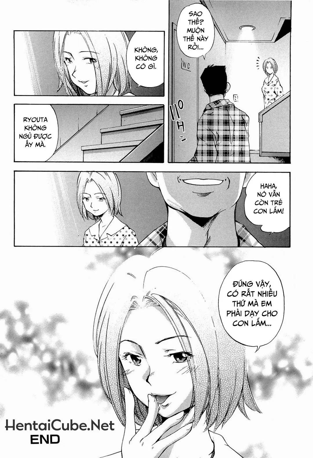 HentaiVN.net - Ảnh 17 - Khát khao mẹ và con trai [Yokujou Boshi; Desire Mother and Child] - Chap 6 - Vị khách trong đêm