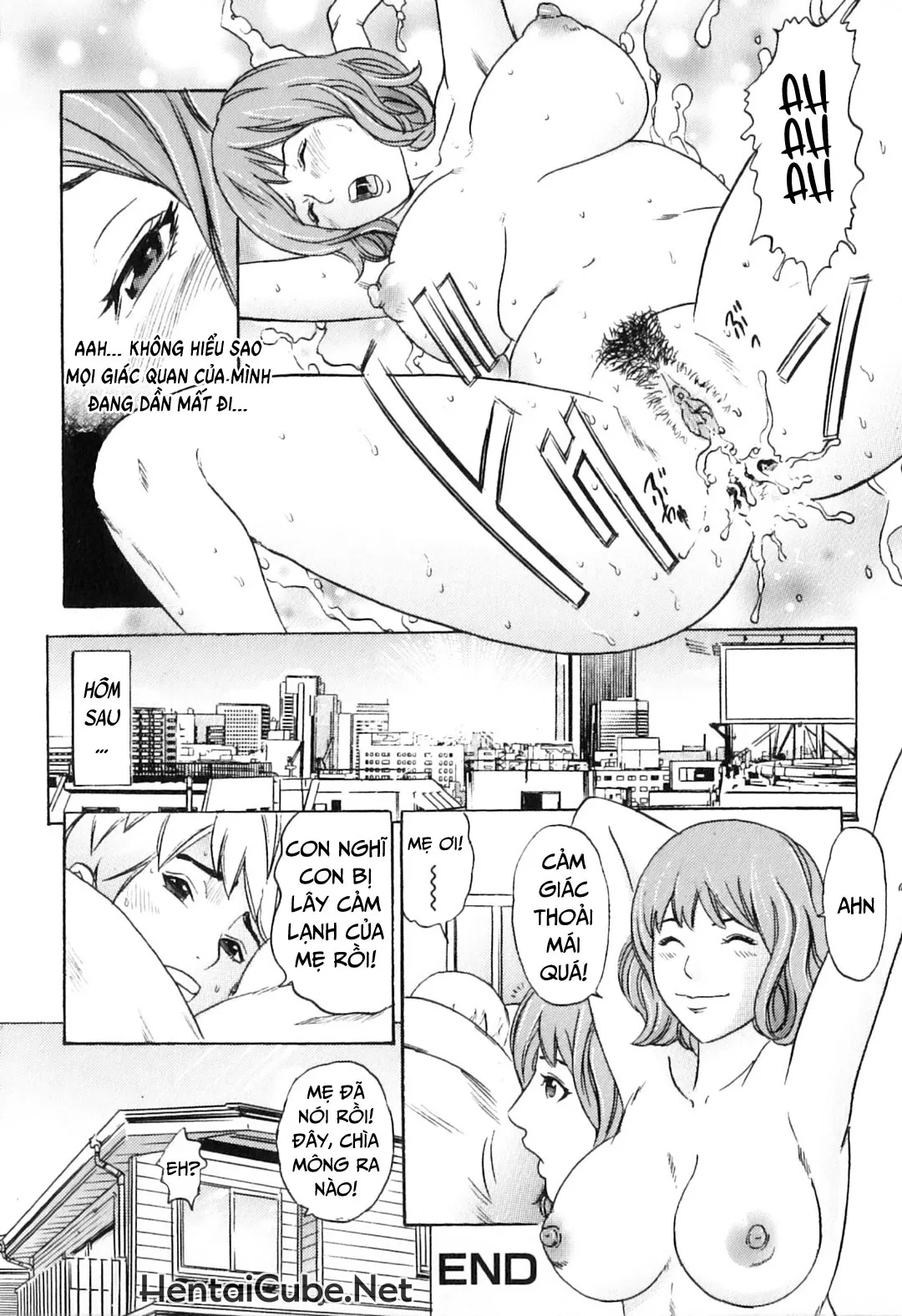 HentaiVN.net - Ảnh 17 - Khát khao mẹ và con trai [Yokujou Boshi; Desire Mother and Child] - Chap 8 - Bờ mông xinh đẹp của mẹ