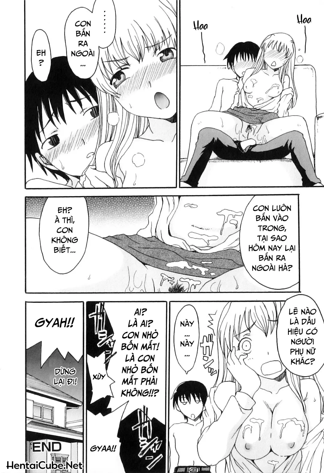 HentaiVN.net - Ảnh 17 - Khát khao mẹ và con trai [Yokujou Boshi; Desire Mother and Child] - Chap 9 - Mẹ ướt đẫm rồi