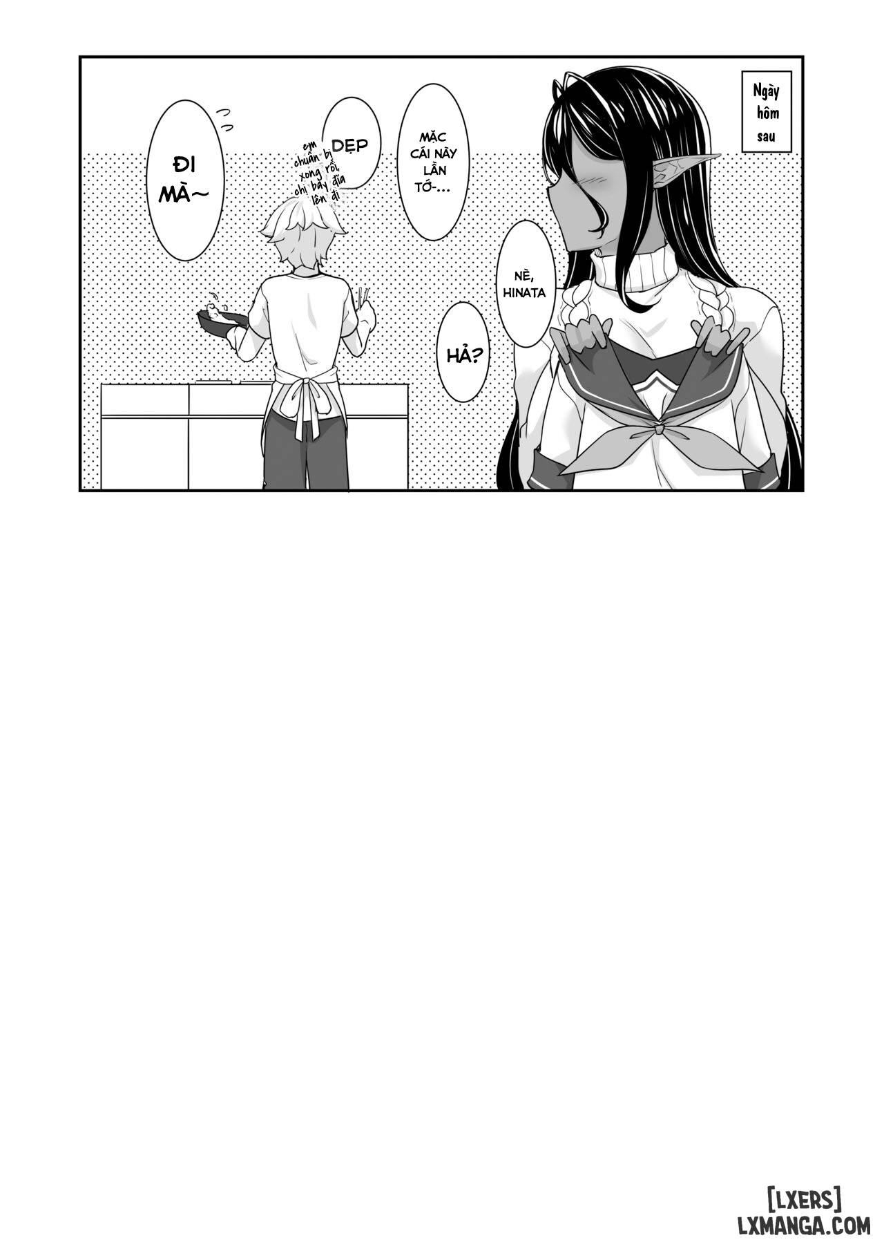 HentaiVN.net - Ảnh 37 - Chotto dake Ai ga Omoi Dark Elf ga Isekai kara Oikakete Kita 4 - Oneshot.