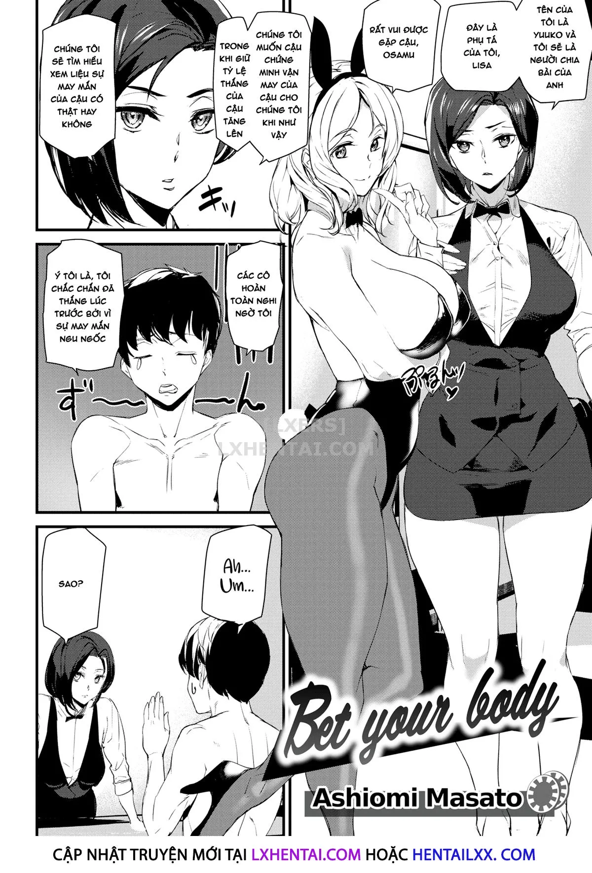 HentaiVN.net - Ảnh 9 - Gohoushi Zakari [Bet Your Body; Elevator In Heaven; The Cat Spring's Young Matron; I Love Pub; Nurse’s Secret; Professor Lock’s Strange Lab; Qipao Play] - Chap 1 - Bet Your Body