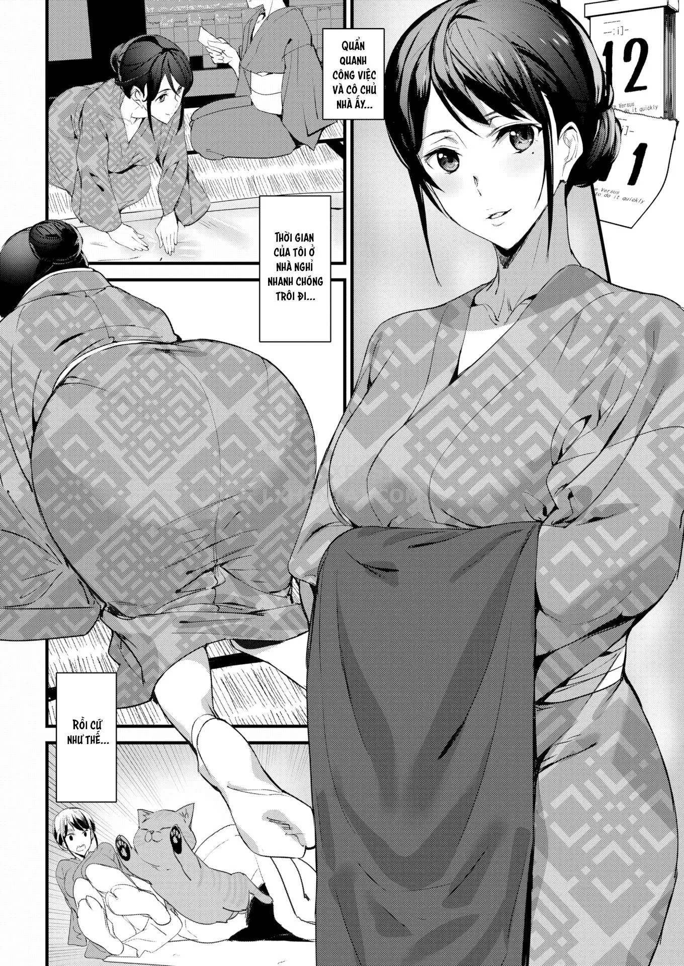 HentaiVN.net - Ảnh 15 - Gohoushi Zakari [Bet Your Body; Elevator In Heaven; The Cat Spring's Young Matron; I Love Pub; Nurse’s Secret; Professor Lock’s Strange Lab; Qipao Play] - Chap 3 - The Cat Springs Young Matron