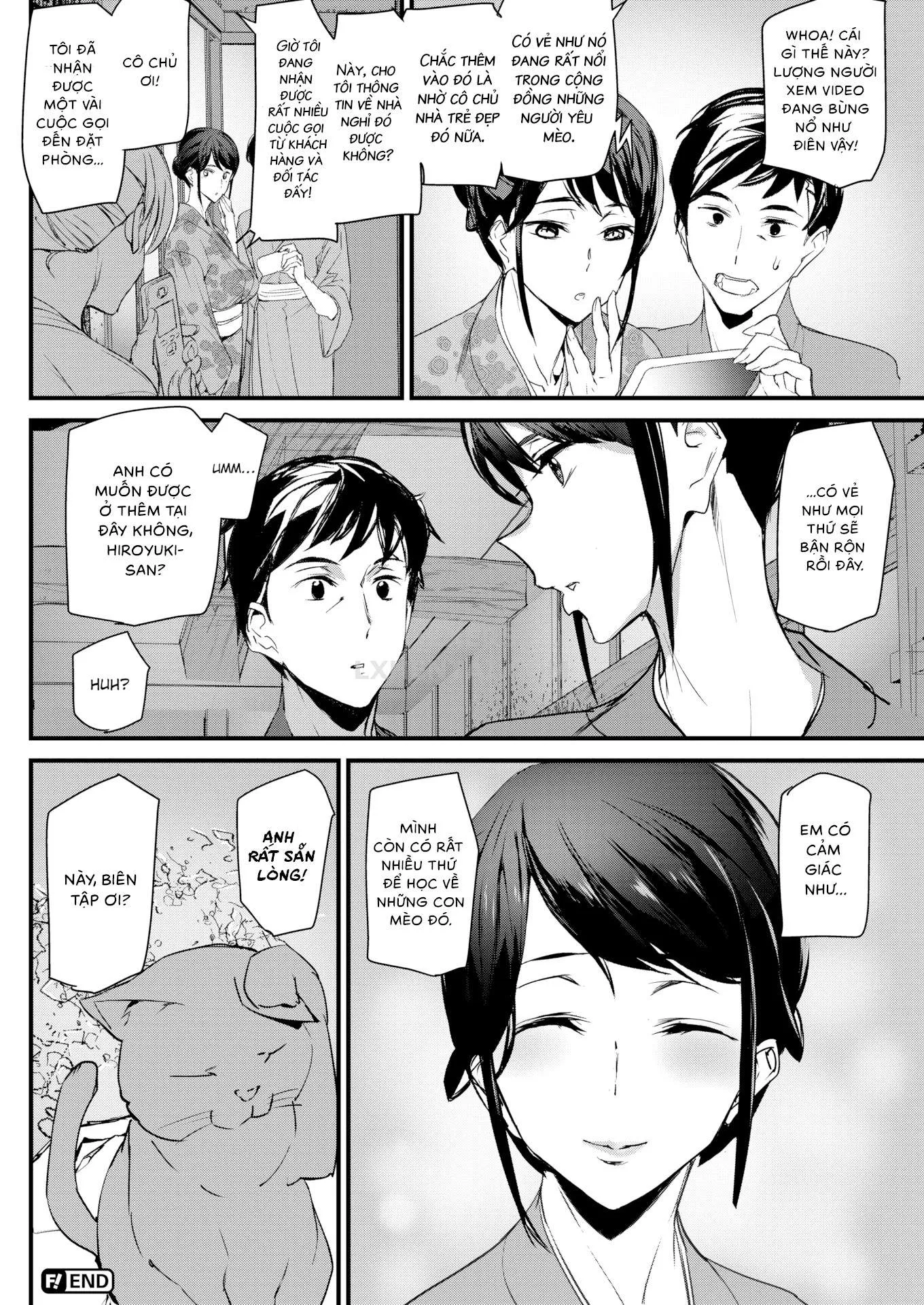 HentaiVN.net - Ảnh 23 - Gohoushi Zakari [Bet Your Body; Elevator In Heaven; The Cat Spring's Young Matron; I Love Pub; Nurse’s Secret; Professor Lock’s Strange Lab; Qipao Play] - Chap 3 - The Cat Springs Young Matron