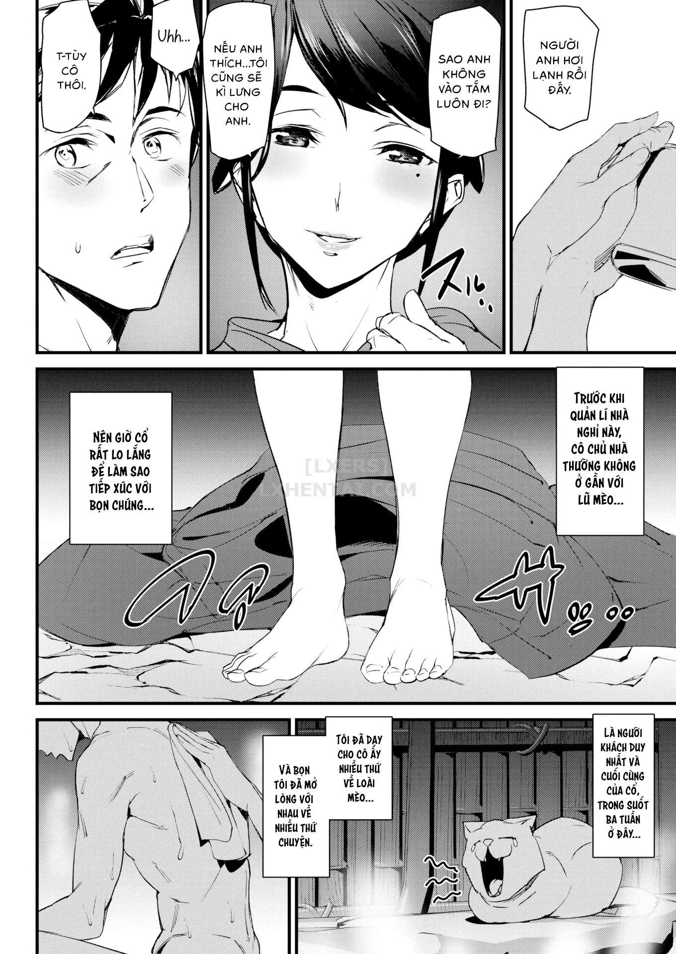 HentaiVN.net - Ảnh 9 - Gohoushi Zakari [Bet Your Body; Elevator In Heaven; The Cat Spring's Young Matron; I Love Pub; Nurse’s Secret; Professor Lock’s Strange Lab; Qipao Play] - Chap 3 - The Cat Springs Young Matron