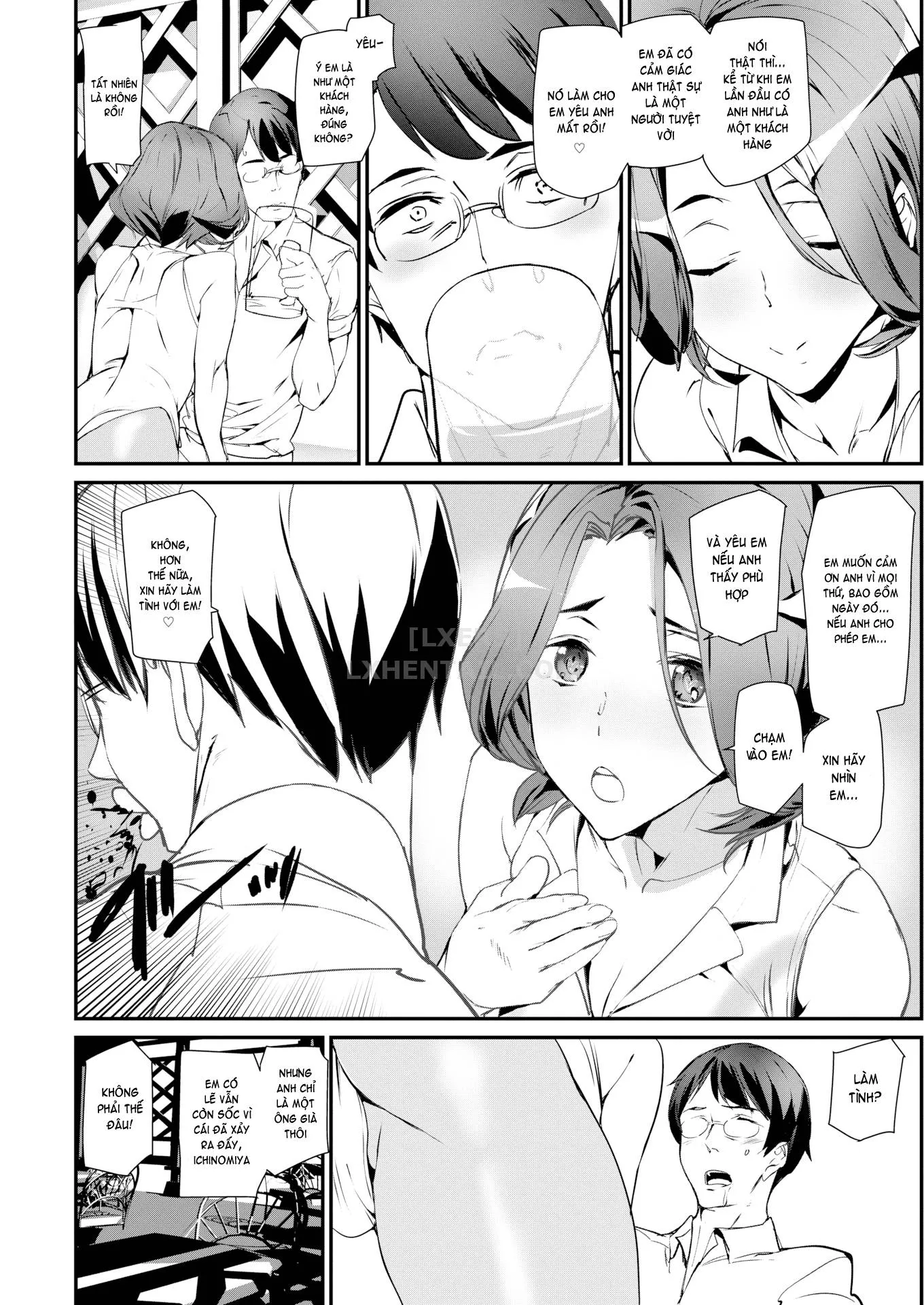 HentaiVN.net - Ảnh 10 - Gohoushi Zakari [Bet Your Body; Elevator In Heaven; The Cat Spring's Young Matron; I Love Pub; Nurse’s Secret; Professor Lock’s Strange Lab; Qipao Play] - Chap 4 - I Love Pub