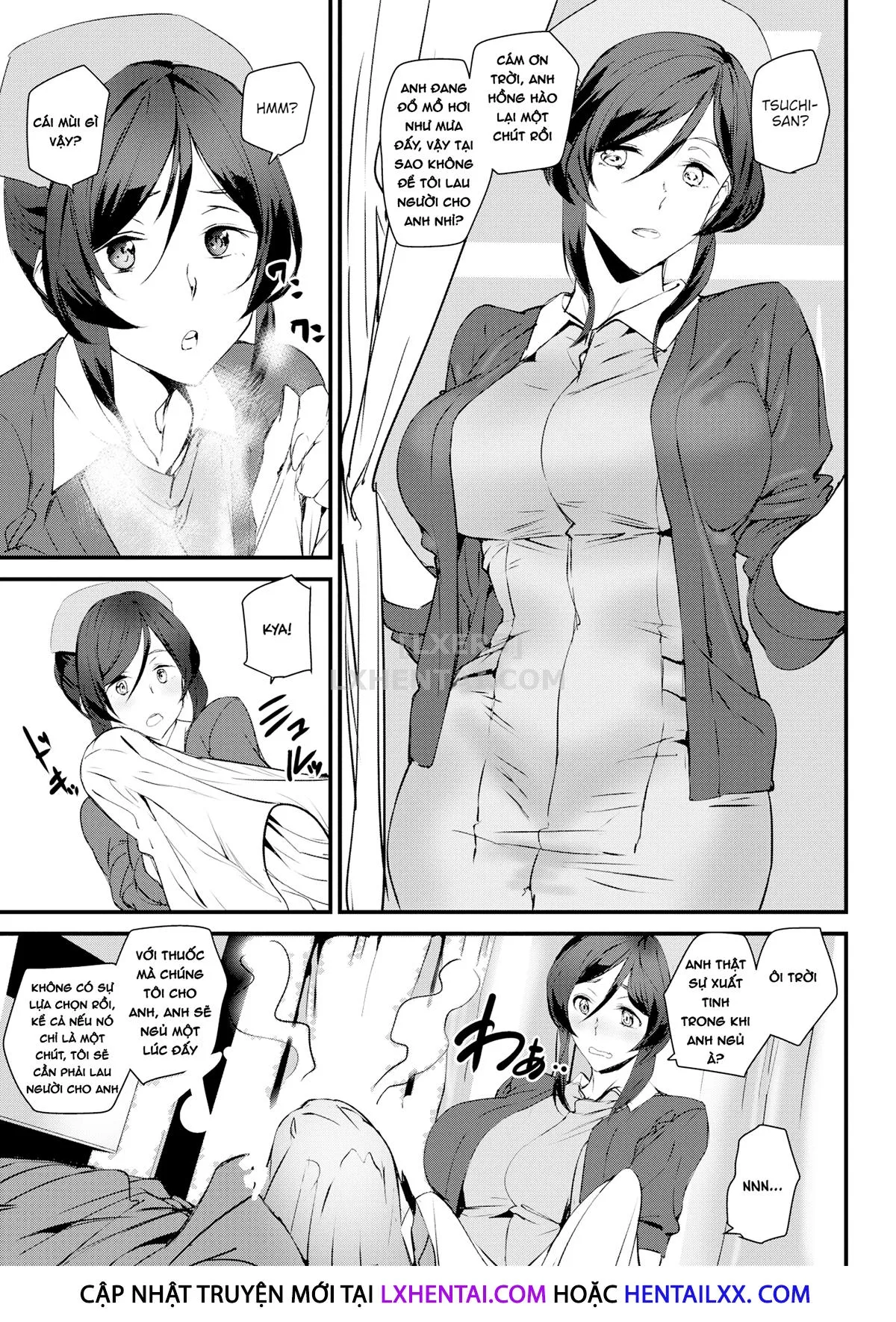 HentaiVN.net - Ảnh 14 - Gohoushi Zakari [Bet Your Body; Elevator In Heaven; The Cat Spring's Young Matron; I Love Pub; Nurse’s Secret; Professor Lock’s Strange Lab; Qipao Play] - Chap 5 - Nurse’s Secret