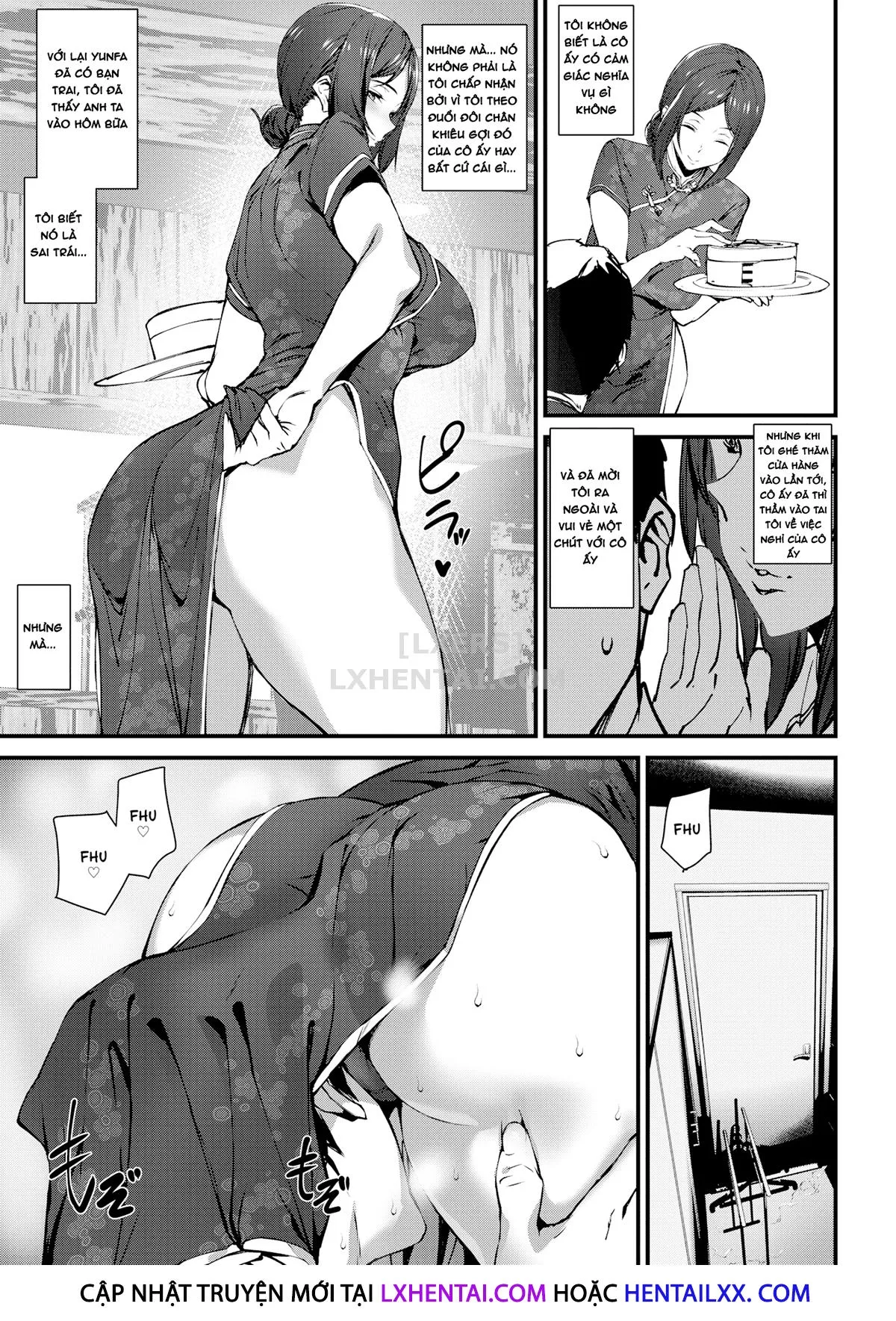 HentaiVN.net - Ảnh 10 - Gohoushi Zakari [Bet Your Body; Elevator In Heaven; The Cat Spring's Young Matron; I Love Pub; Nurse’s Secret; Professor Lock’s Strange Lab; Qipao Play] - Chap 7 - Qipao Play