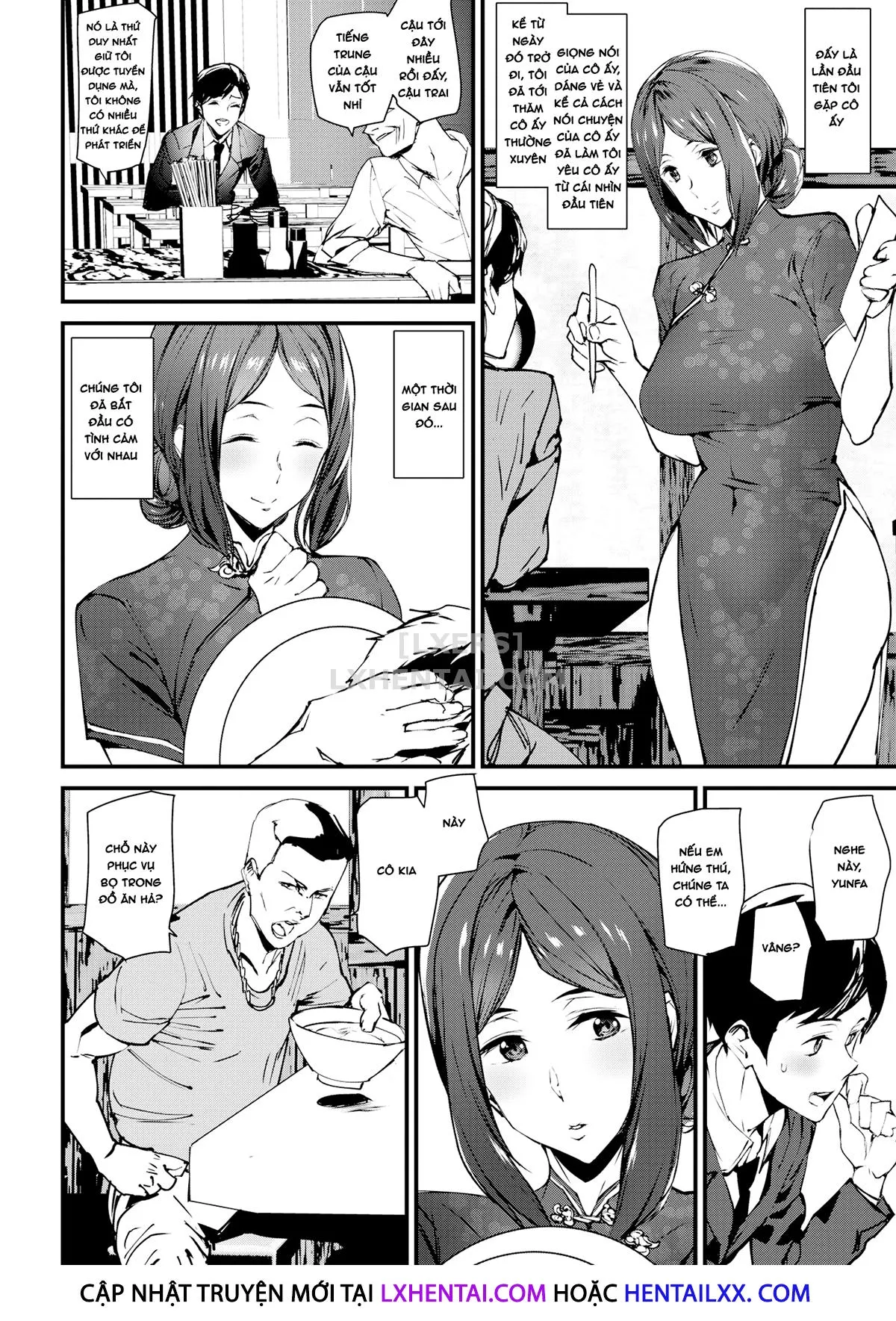 HentaiVN.net - Ảnh 7 - Gohoushi Zakari [Bet Your Body; Elevator In Heaven; The Cat Spring's Young Matron; I Love Pub; Nurse’s Secret; Professor Lock’s Strange Lab; Qipao Play] - Chap 7 - Qipao Play