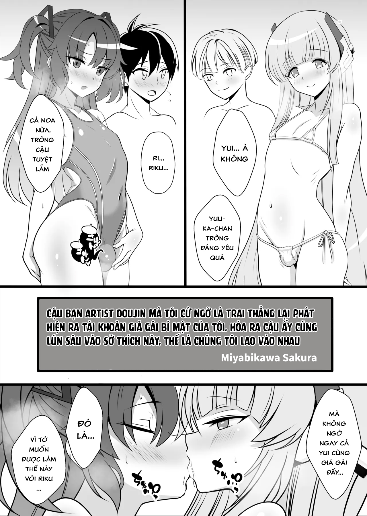 HentaiVN.net - Ảnh 3 - Bí mật OO của Yuuka-kun và Noa-kun - Oneshot