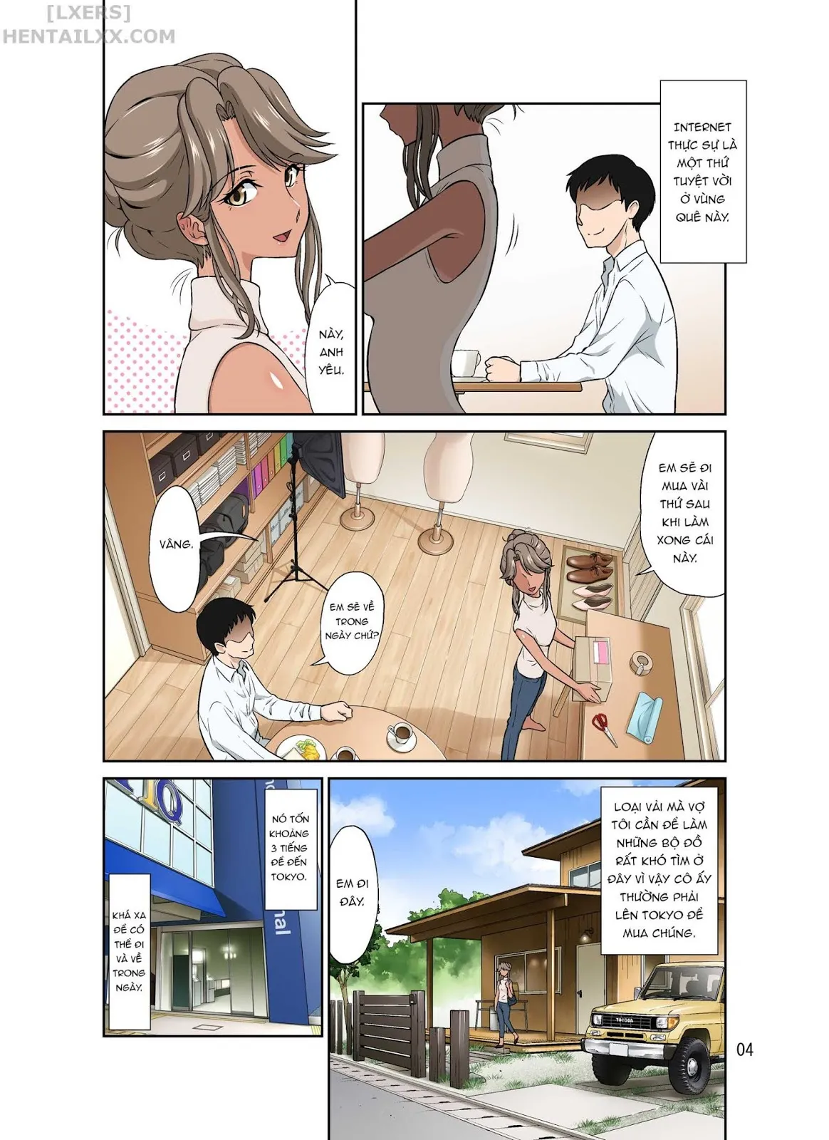 HentaiVN.net - Ảnh 5 - Khi tôi đang đi công tác, vợ tôi có chuyến đi NTR [Ore Shucchouchuu, Tsuma Netorarechuu] - Oneshot