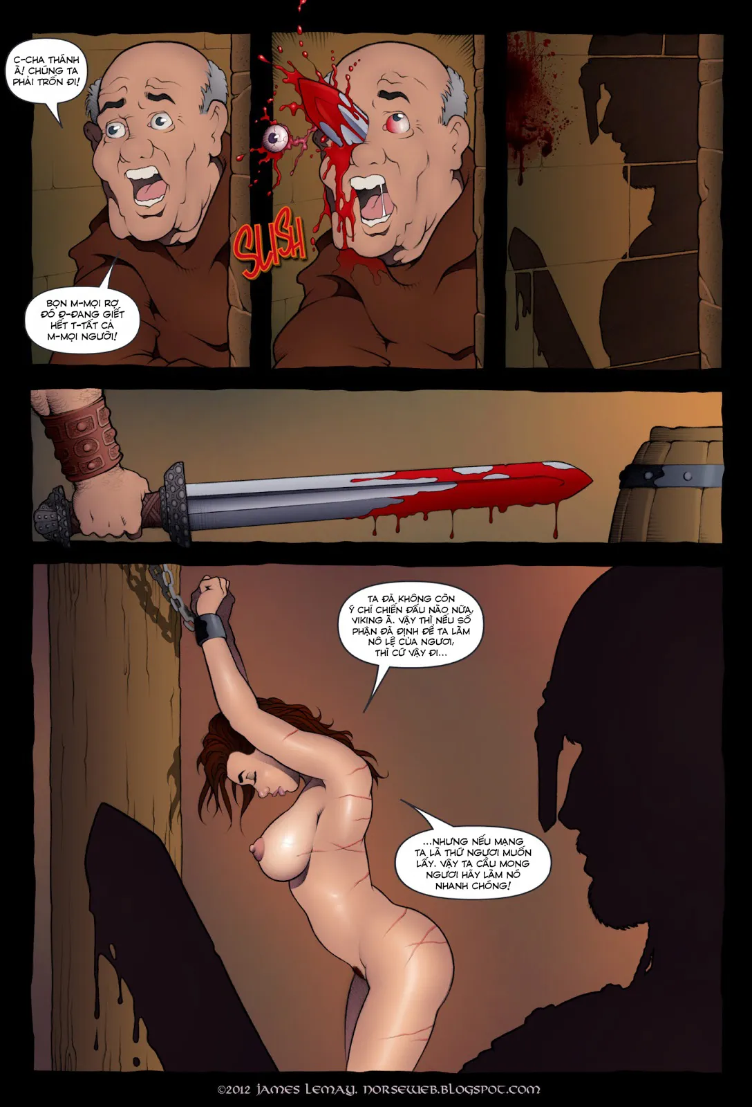 HentaiVN.net - Ảnh 15 - Bắc Âu thần thoại - Sự khởi đầu của Khiên Chiến Nữ [Norse- Dawn of The Shield Maiden] - Chap 1- Full màu