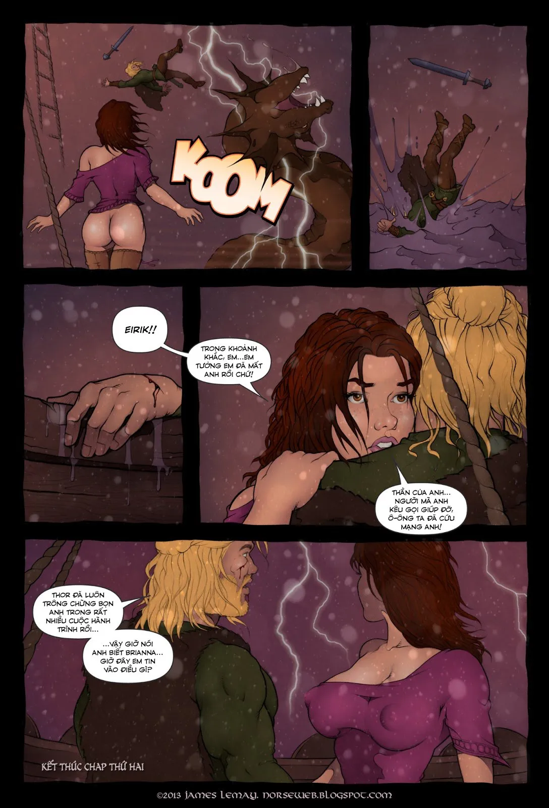 HentaiVN.net - Ảnh 33 - Bắc Âu thần thoại - Sự khởi đầu của Khiên Chiến Nữ [Norse- Dawn of The Shield Maiden] - Chap 2- Full màu