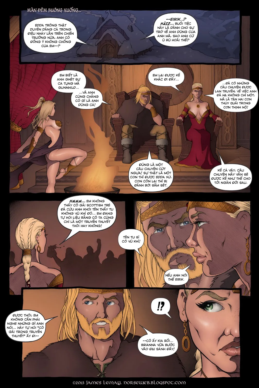 HentaiVN.net - Ảnh 14 - Bắc Âu thần thoại - Sự khởi đầu của Khiên Chiến Nữ [Norse- Dawn of The Shield Maiden] - Chap 3- Full màu