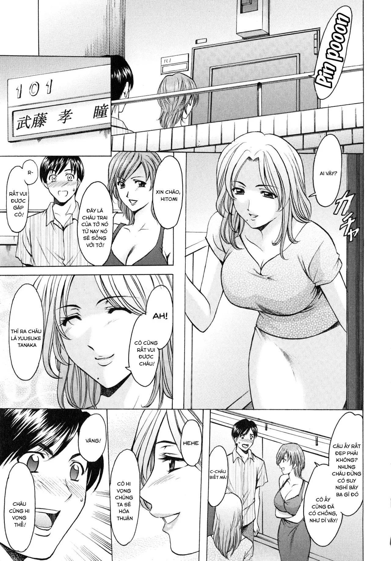 HentaiVN.net - Ảnh 4 - Yuuwaku no Toshiue Apartment - Chap 1