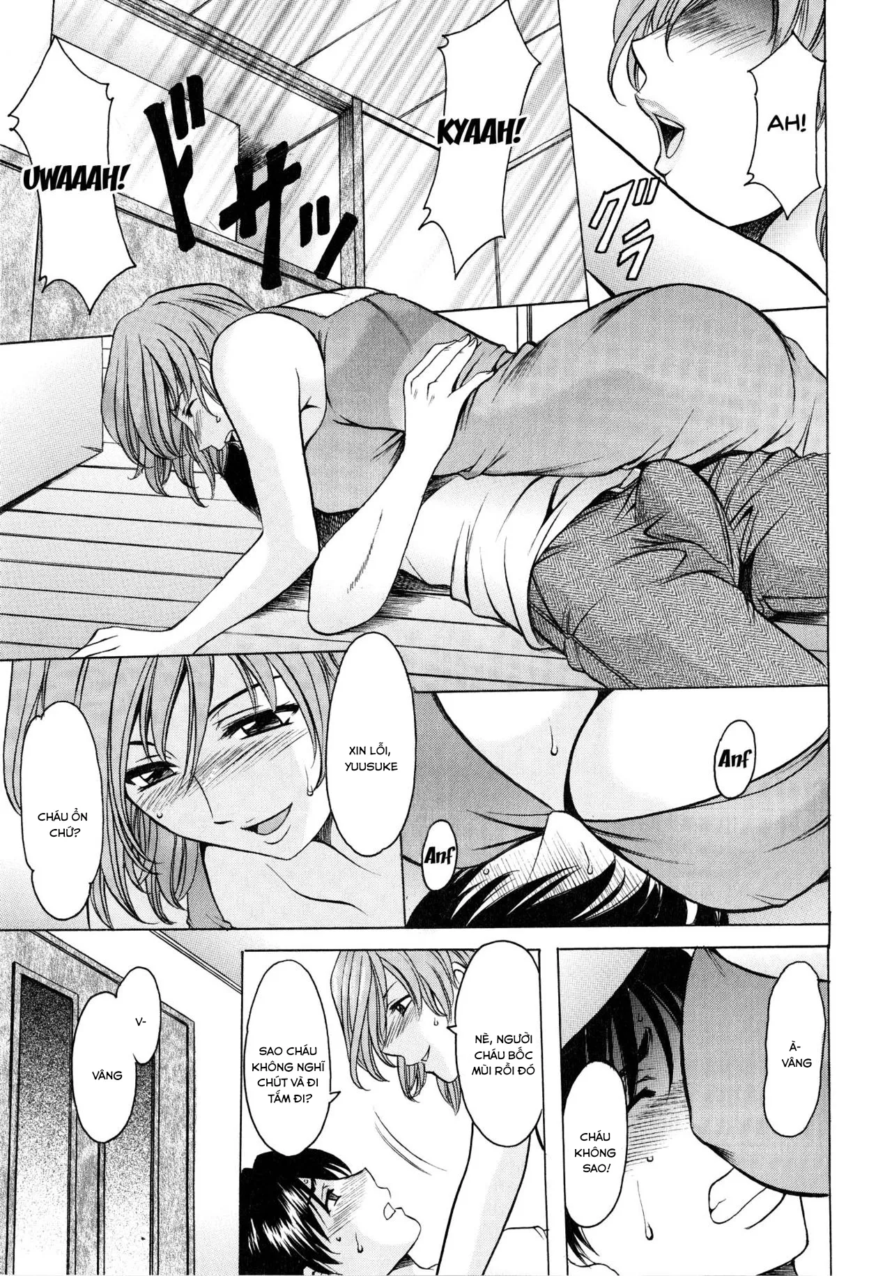 HentaiVN.net - Ảnh 8 - Yuuwaku no Toshiue Apartment - Chap 1