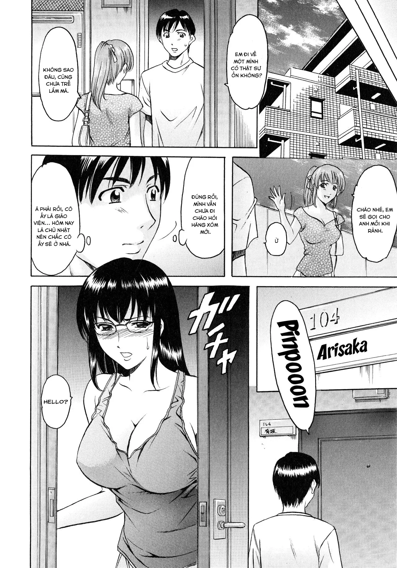 HentaiVN.net - Ảnh 9 - Yuuwaku no Toshiue Apartment - Chap 2