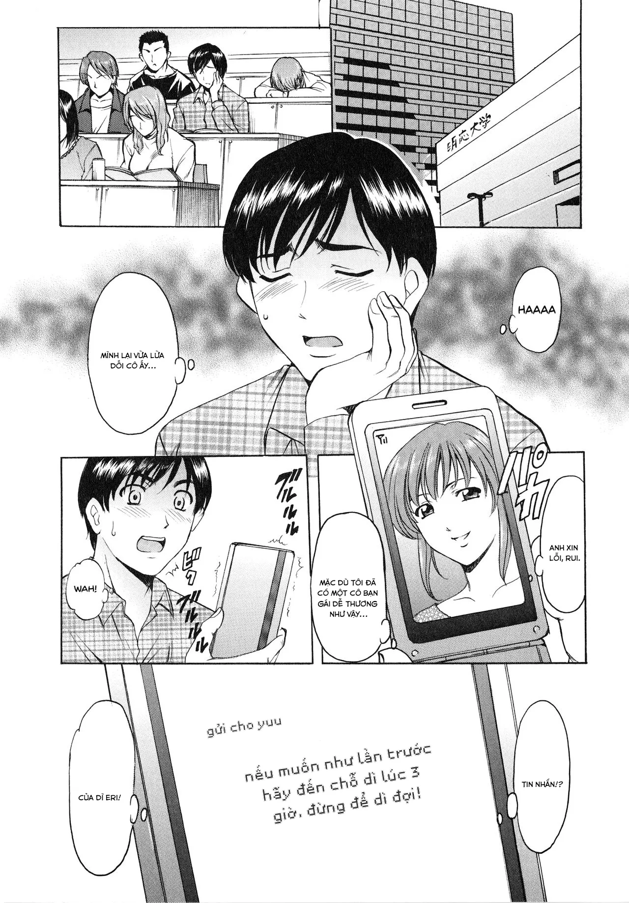 HentaiVN.net - Ảnh 4 - Yuuwaku no Toshiue Apartment - Chap 3