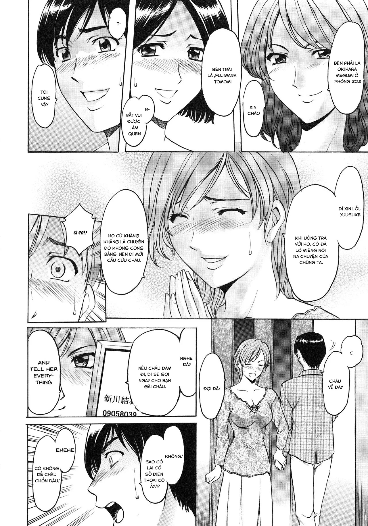 HentaiVN.net - Ảnh 7 - Yuuwaku no Toshiue Apartment - Chap 3