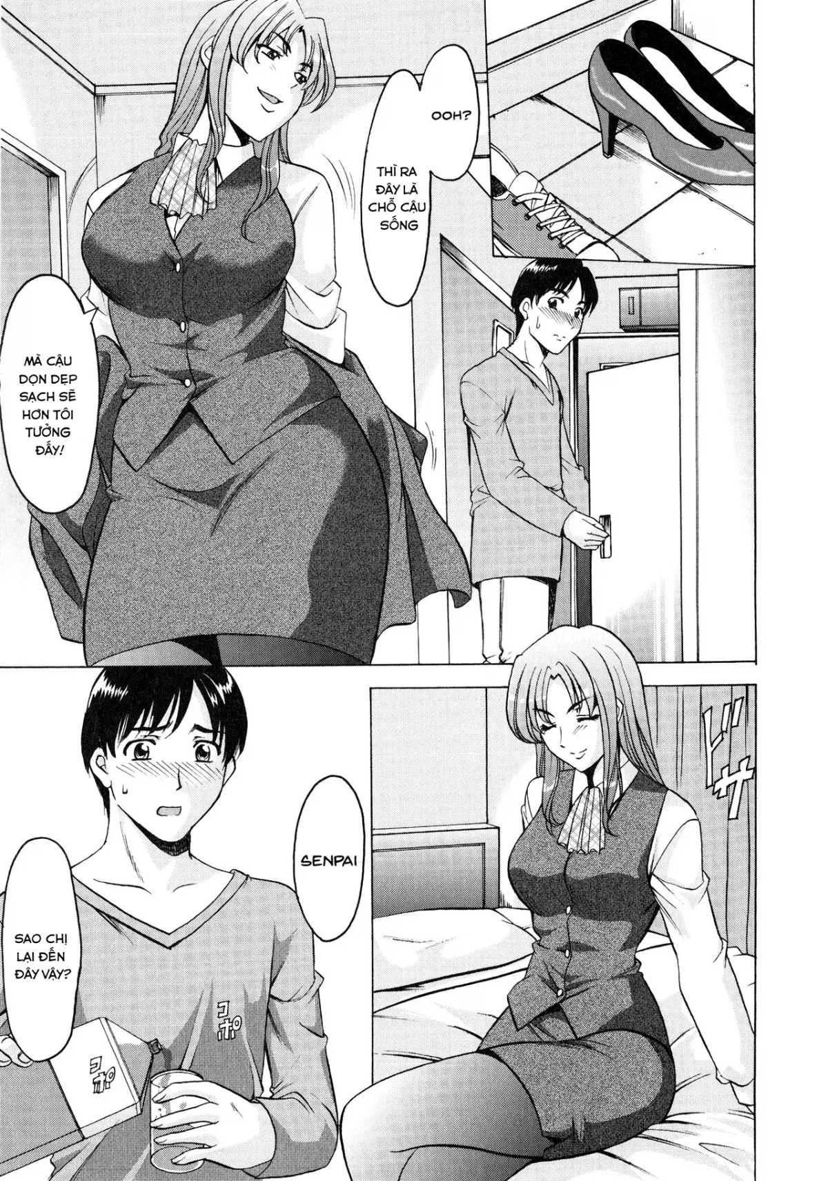 HentaiVN.net - Ảnh 4 - Yuuwaku no Toshiue Apartment - Chap 4