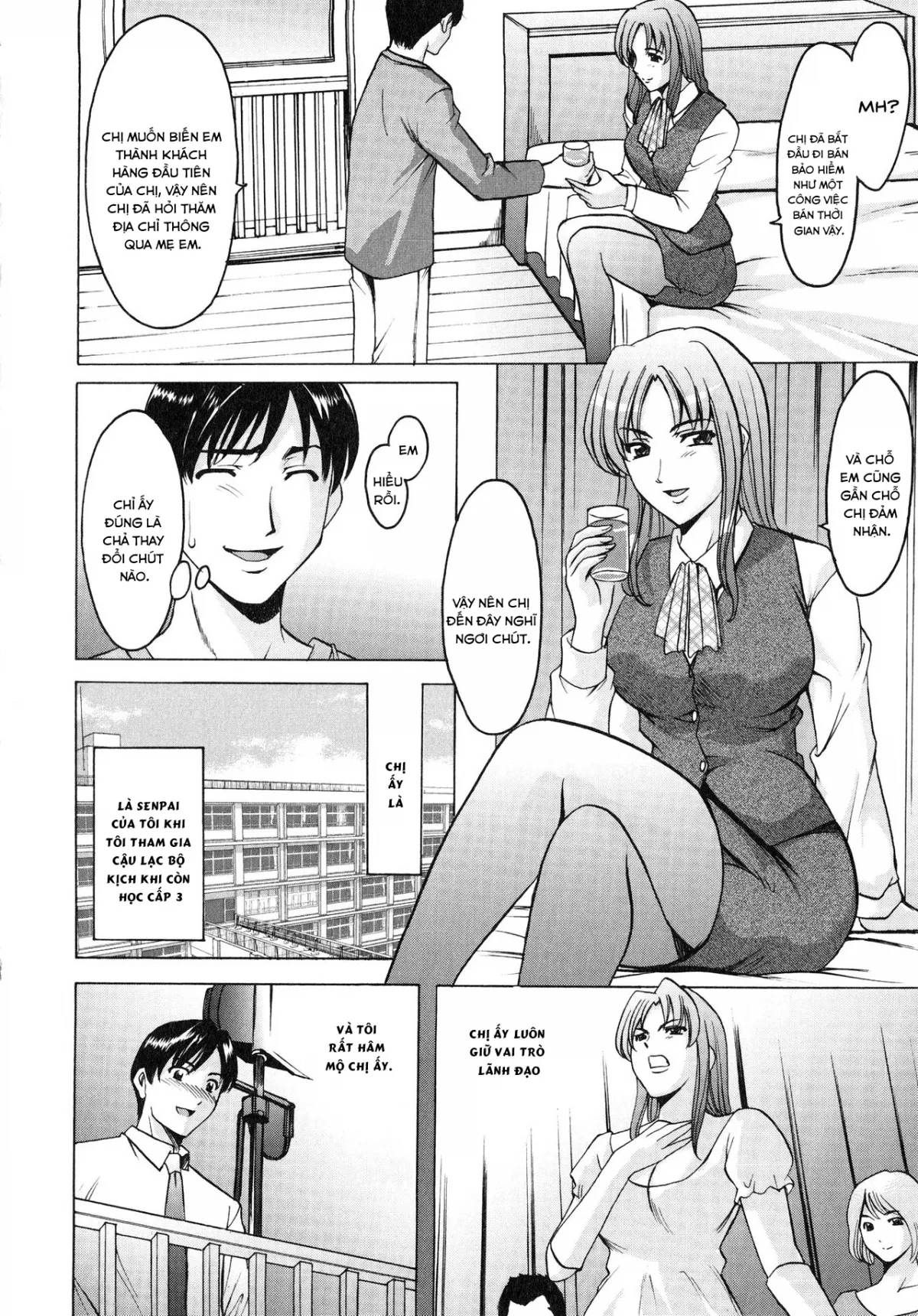 HentaiVN.net - Ảnh 5 - Yuuwaku no Toshiue Apartment - Chap 4