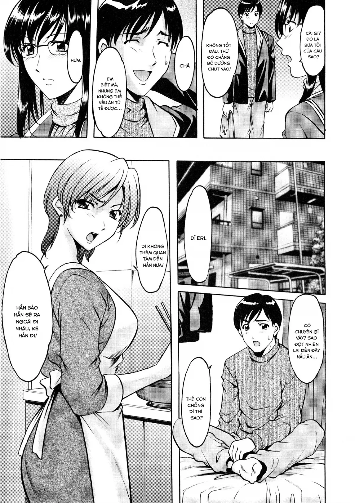 HentaiVN.net - Ảnh 4 - Yuuwaku no Toshiue Apartment - Chap 5