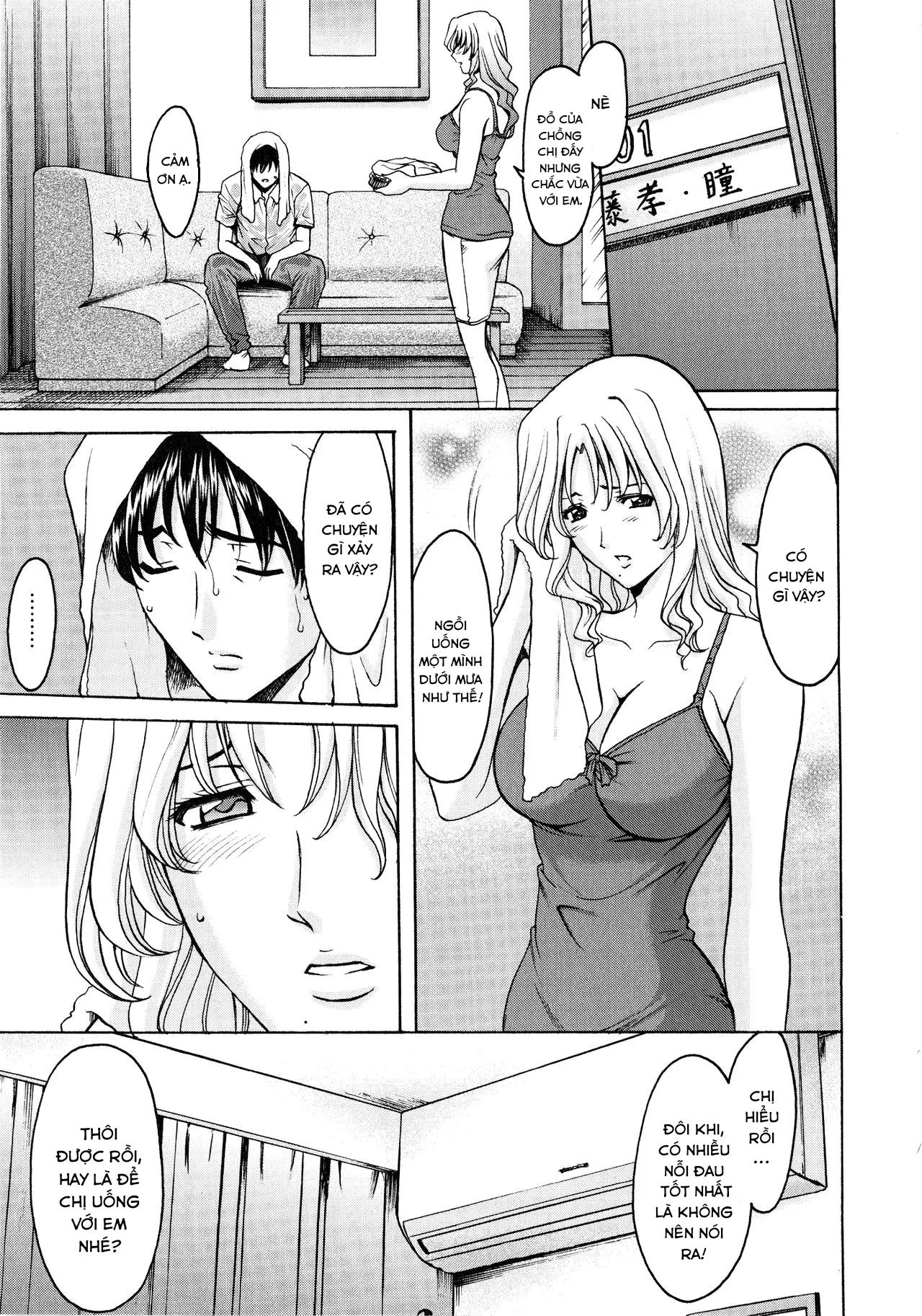 HentaiVN.net - Ảnh 5 - Yuuwaku no Toshiue Apartment - Chap 8