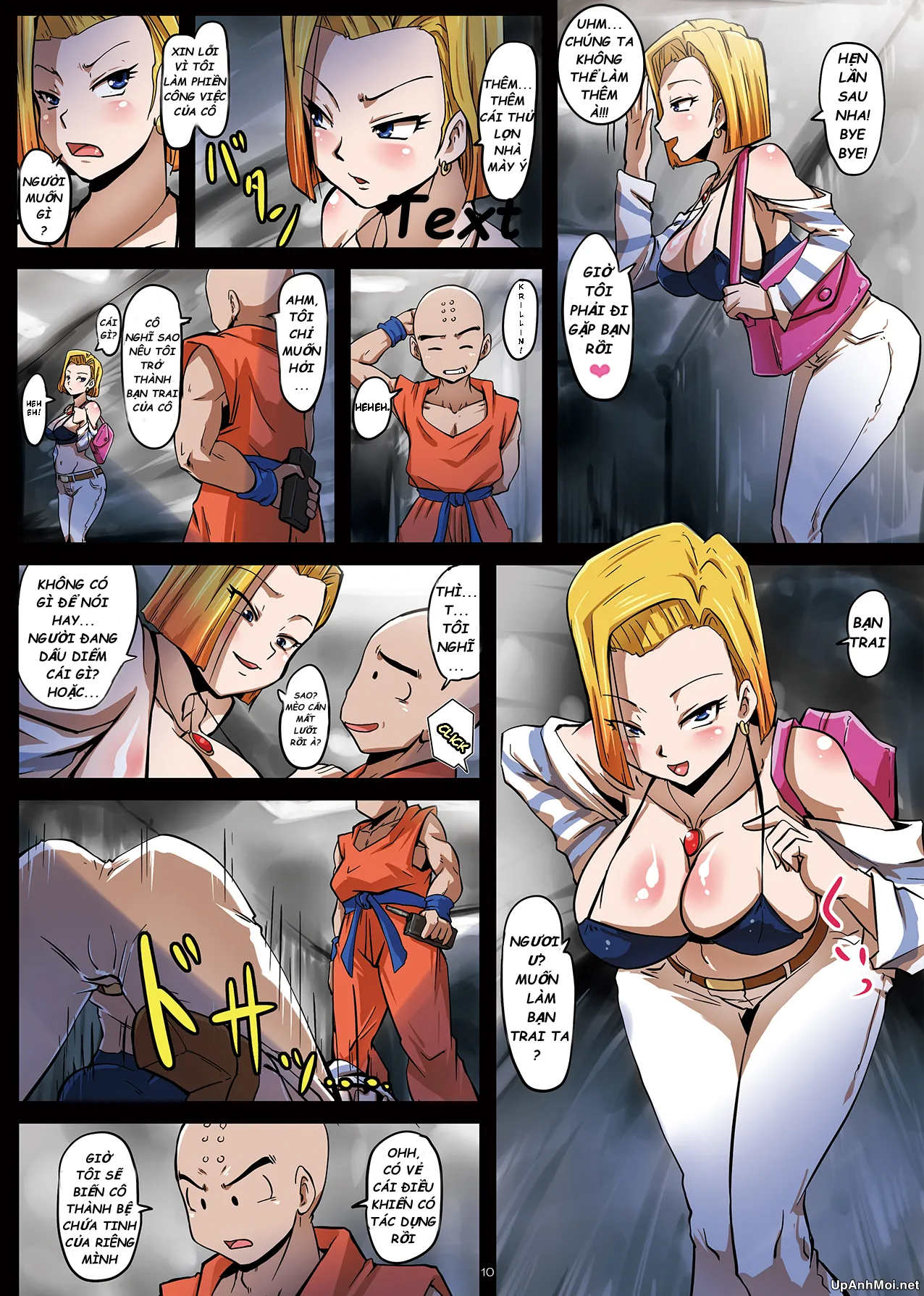 HentaiVN.net - Ảnh 10 - Krillin và Android 18, chuyện chưa kể (Dragon Ball Z) [18-gou Sei Dorei Keikaku -Bulma to Krilin no Kyoubou de 18-gou ga Ochiru Made-] - Oneshot