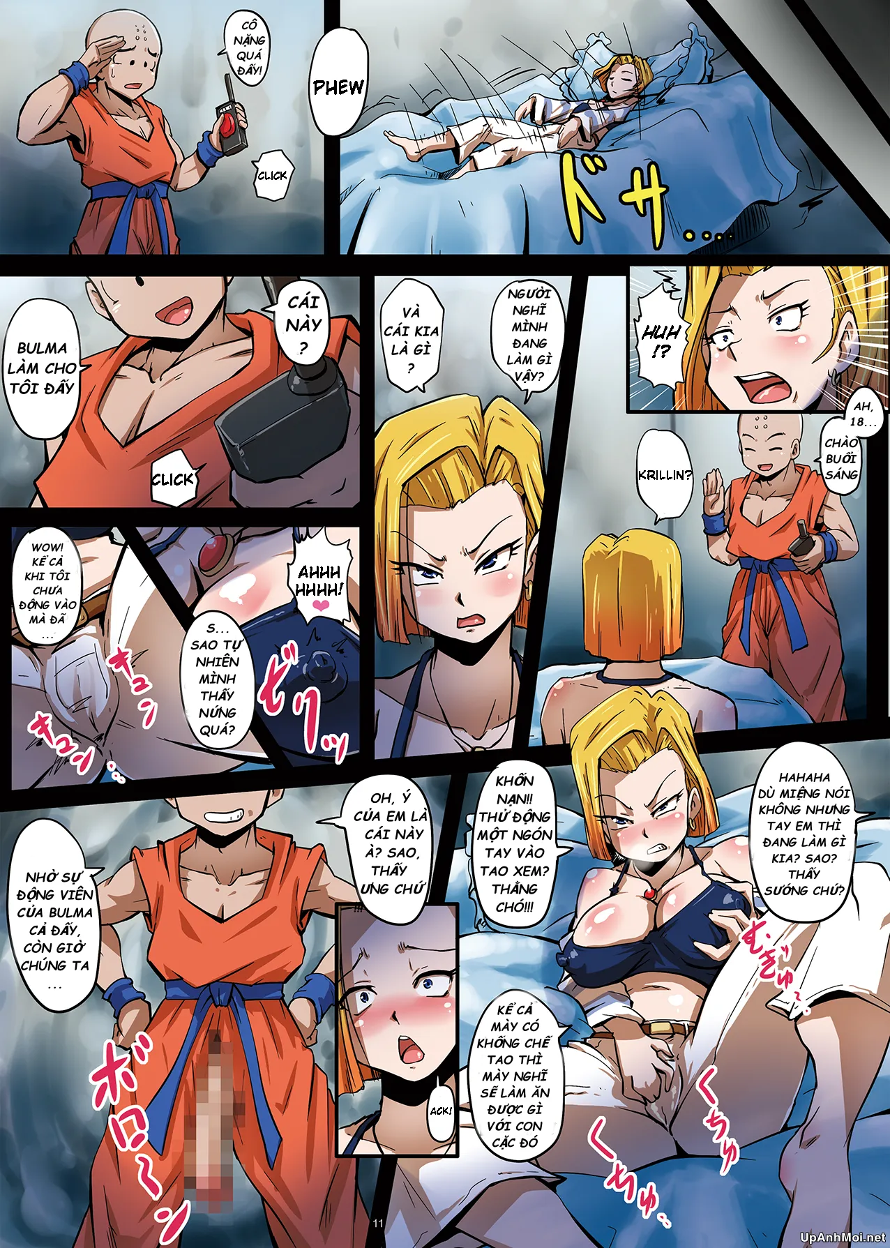 HentaiVN.net - Ảnh 11 - Krillin và Android 18, chuyện chưa kể (Dragon Ball Z) [18-gou Sei Dorei Keikaku -Bulma to Krilin no Kyoubou de 18-gou ga Ochiru Made-] - Oneshot