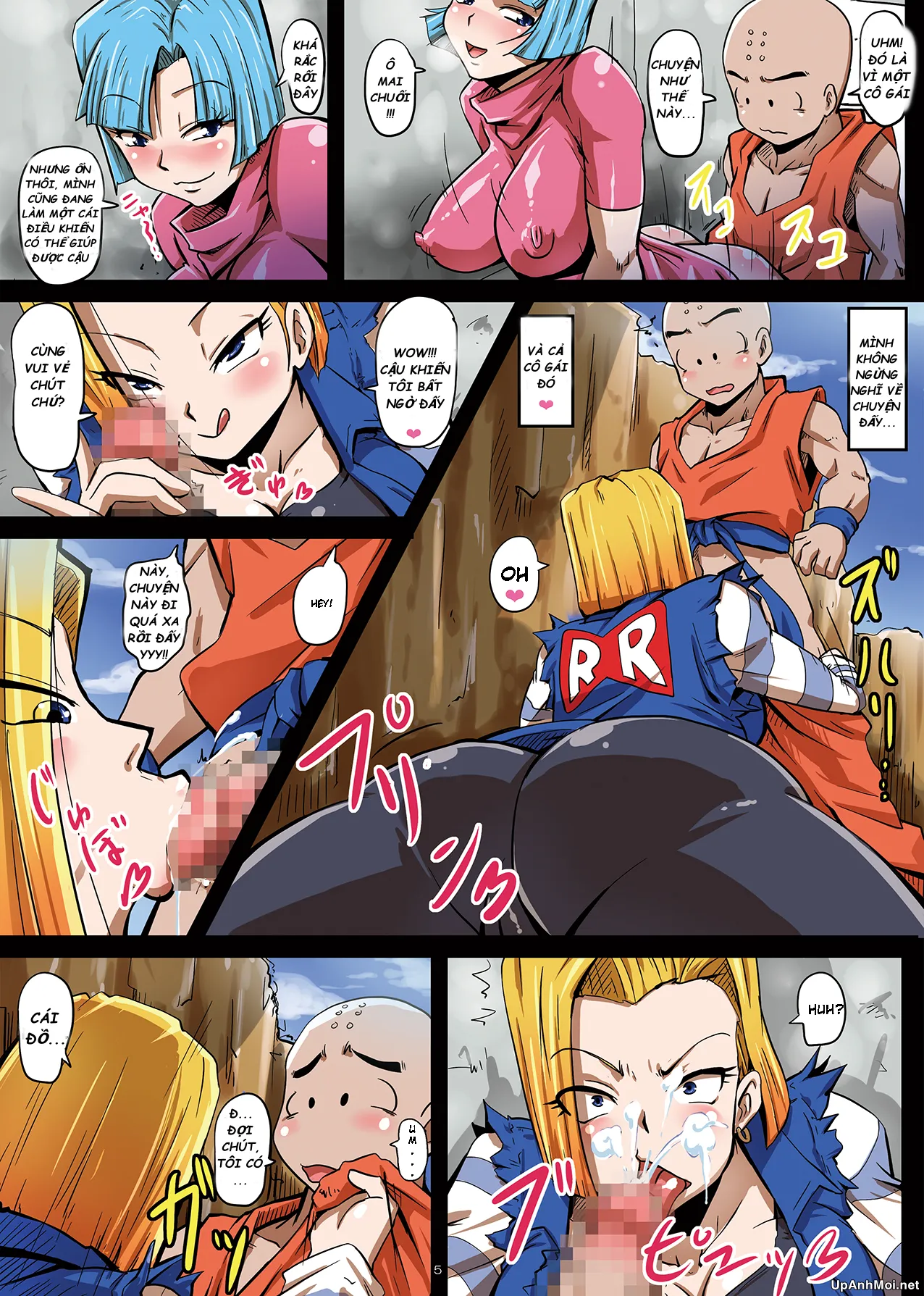 HentaiVN.net - Ảnh 5 - Krillin và Android 18, chuyện chưa kể (Dragon Ball Z) [18-gou Sei Dorei Keikaku -Bulma to Krilin no Kyoubou de 18-gou ga Ochiru Made-] - Oneshot