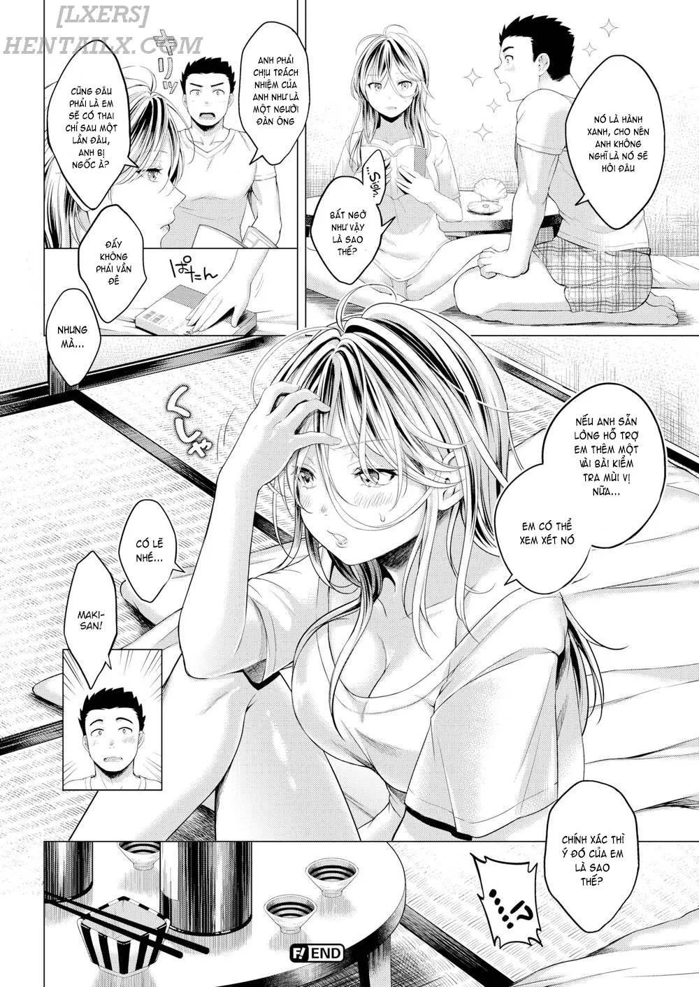 HentaiVN.net - Ảnh 21 - Nenmaku [Honeymoon; After the Honeymoon; Once You Go Halfway Around the World; Milky Lip; July’s Golden Ratio; Evening Warmed Sake; Suffering From Sin] - Chap 6 - Evening Warmed Sake