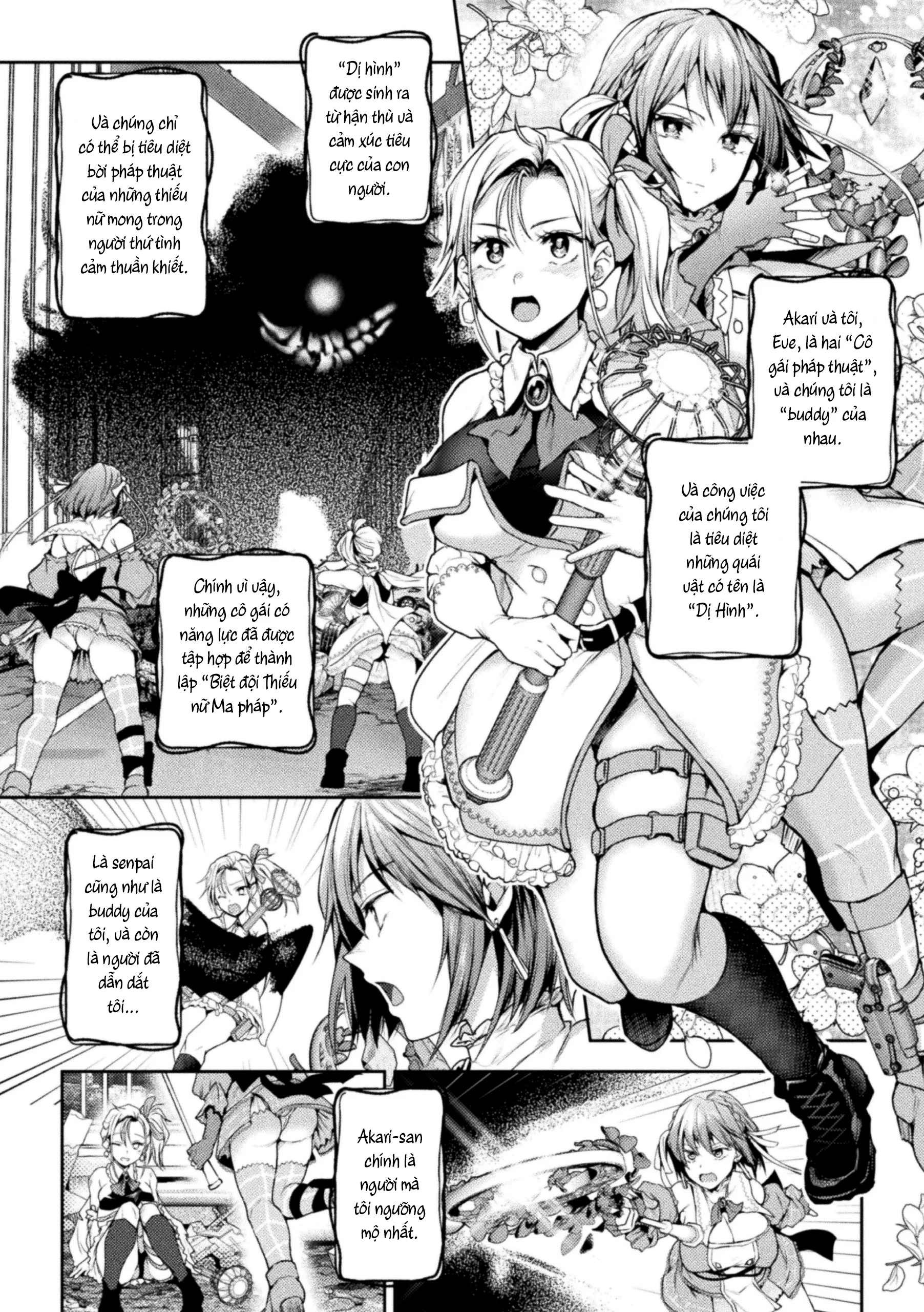 HentaiVN.net - Ảnh 4 - Khi hai Thiếu nữ Ma pháp Hôn nhau - Chap 1