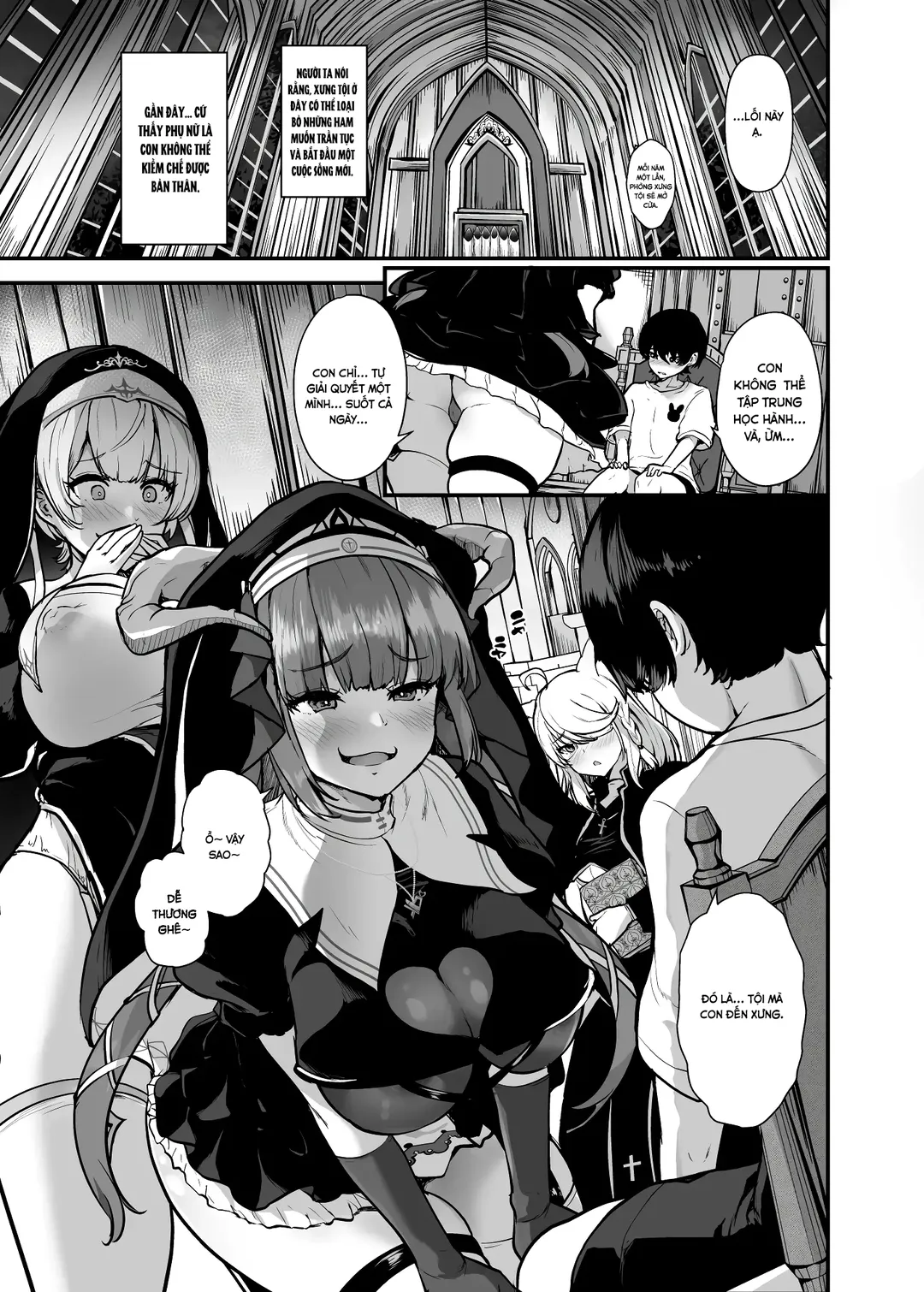 HentaiVN.net - Ảnh 4 - The Secret Confessional - Oneshot