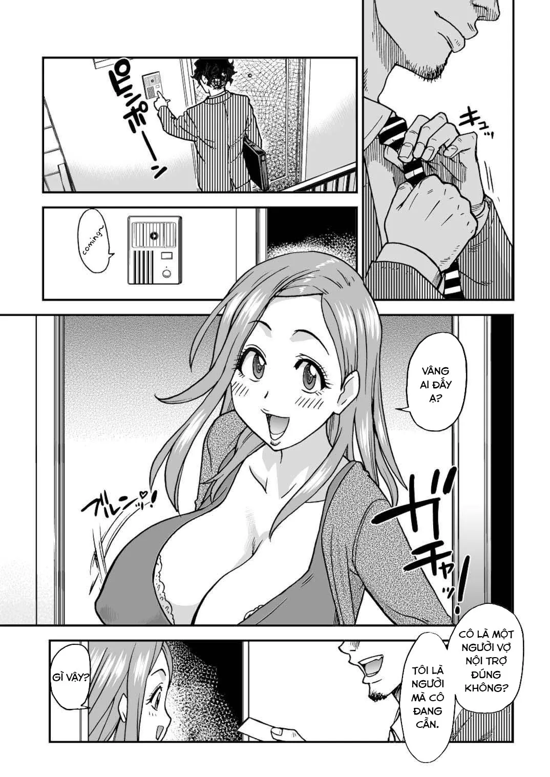 HentaiVN.net - Ảnh 5 - Huấn Luyện Cô Vợ Nội Trợ Vú To [Daasan no Tame ni Okita Kyouko] - Chap 1