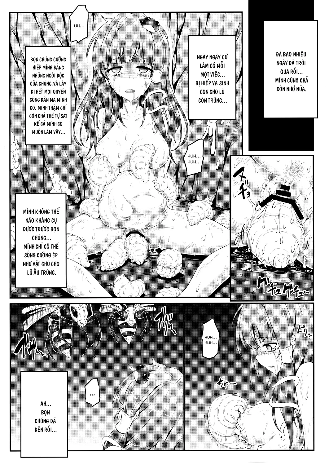 HentaiVN.net - Ảnh 17 - Sanae và cuộc phiêu lưu vào hang tò vò(Touhou Project) [Gokuchuu Seikatsu ~Sanae Hachi~ (Touhou Project)] - Oneshot