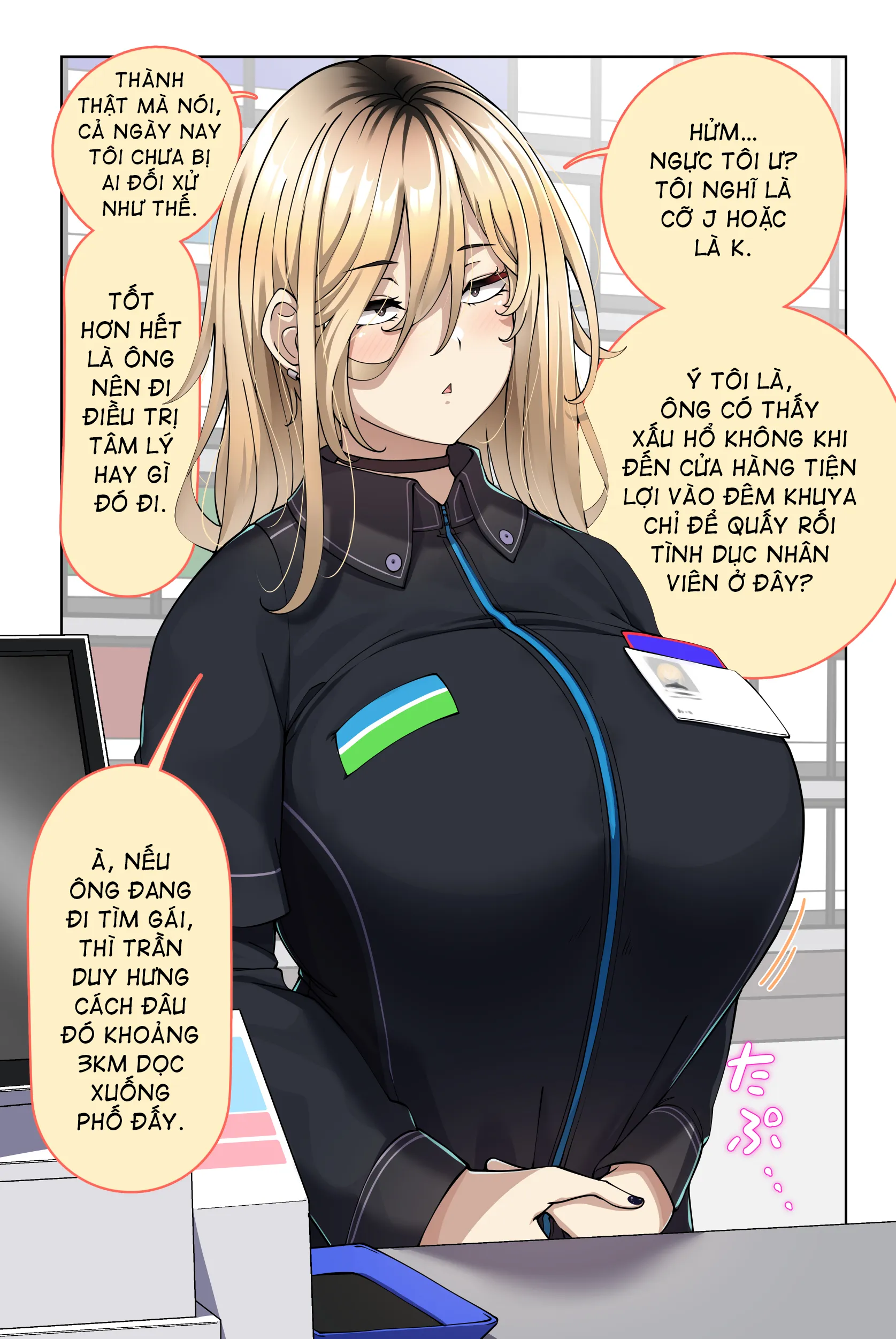 HentaiVN.net - Ảnh 3 - Cô đàn em hàng khủng ở chỗ làm thêm [Baito no Kouhai-chan] - Oneshot